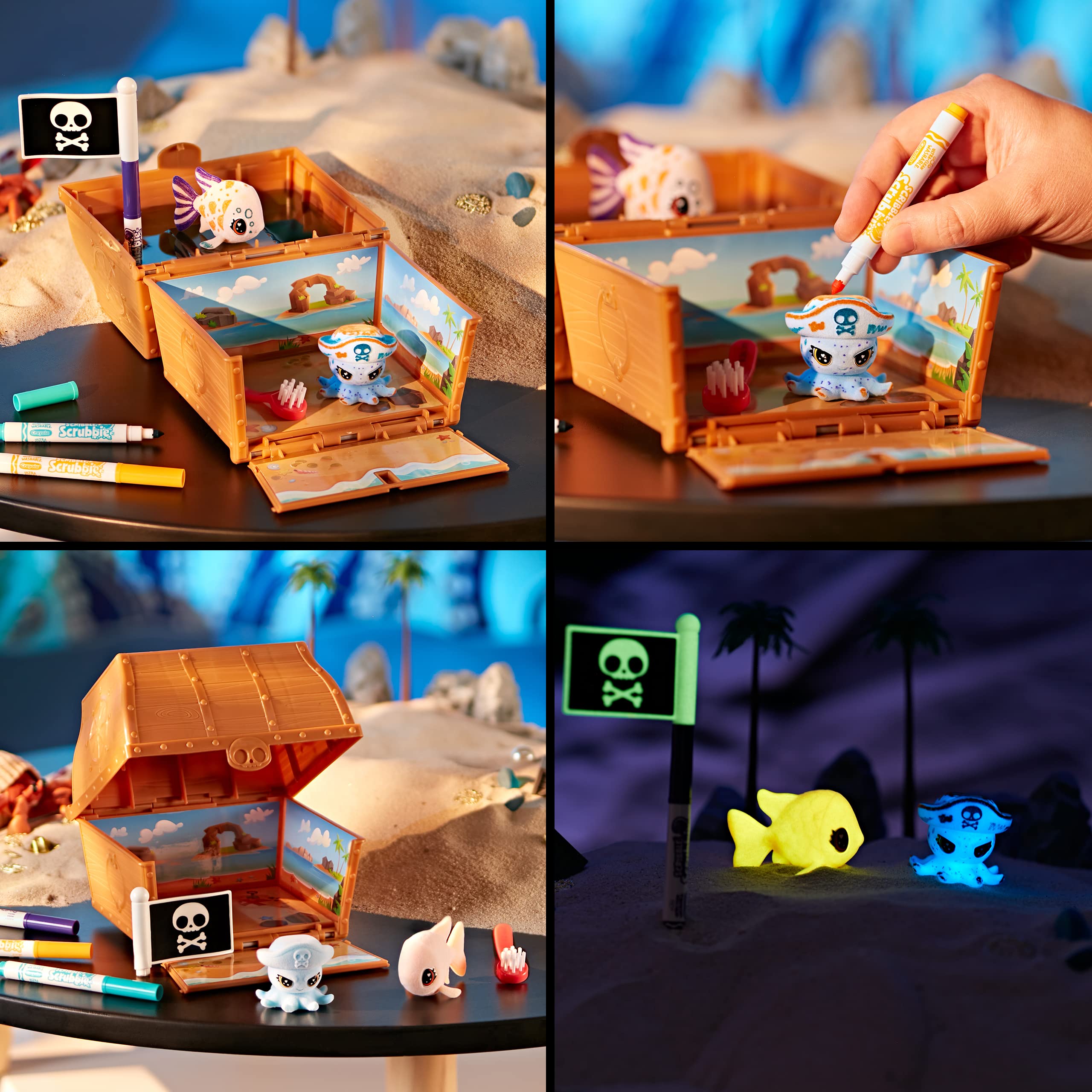 Foto 8 pulgar | Set De Juego Toy Crayola Scribble Scrubbie Pets Glow Ocean - Venta Internacional.