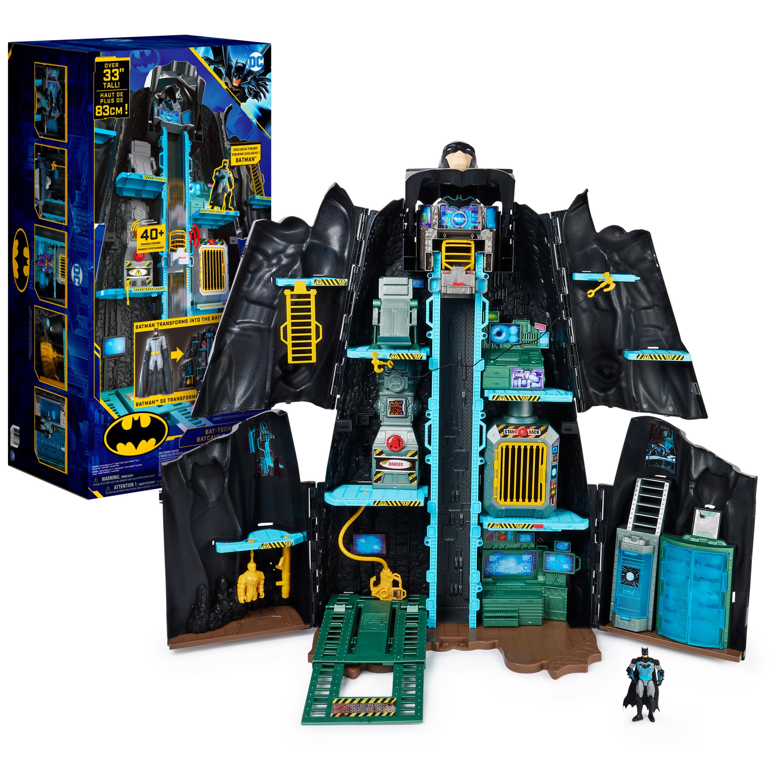 Batman Bat-tech Batcave De Playset Dc Comics Con Figura De Batman De 4 Pulgadas - Venta Internacional.