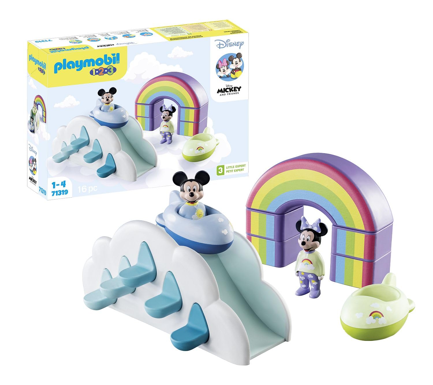 Foto 2 pulgar | Toy Playmobil 1.2.3 Y Disney Mickey's Y Minnie's Cloud Home - Venta Internacional.