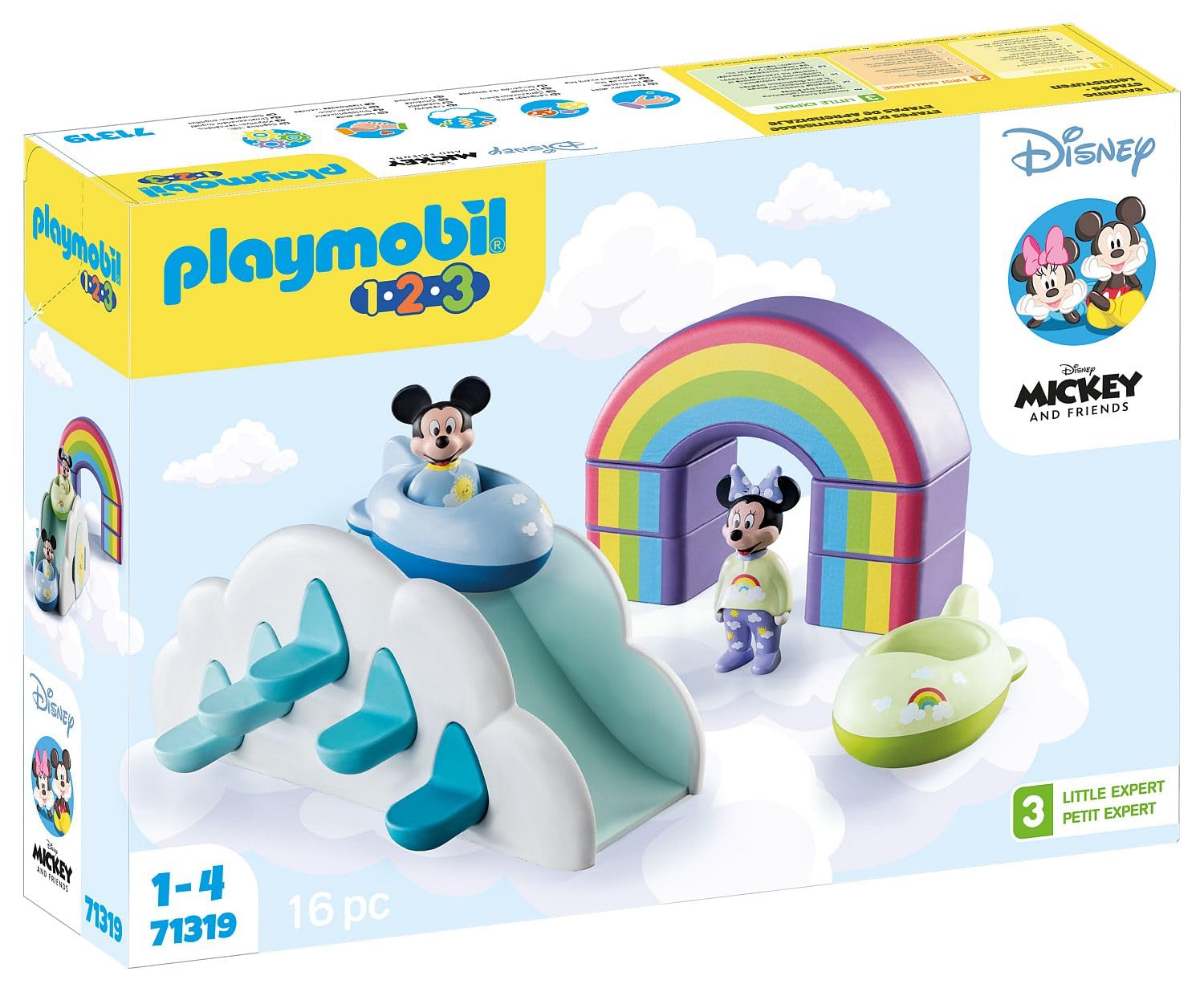 Foto 3 pulgar | Toy Playmobil 1.2.3 Y Disney Mickey's Y Minnie's Cloud Home - Venta Internacional.