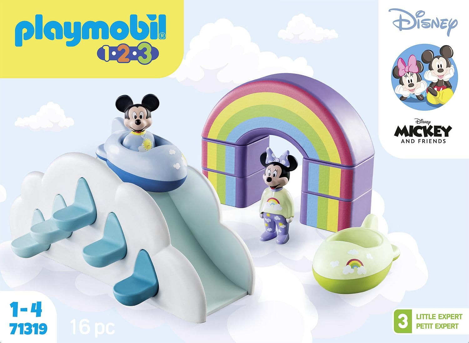 Foto 5 pulgar | Toy Playmobil 1.2.3 Y Disney Mickey's Y Minnie's Cloud Home - Venta Internacional.