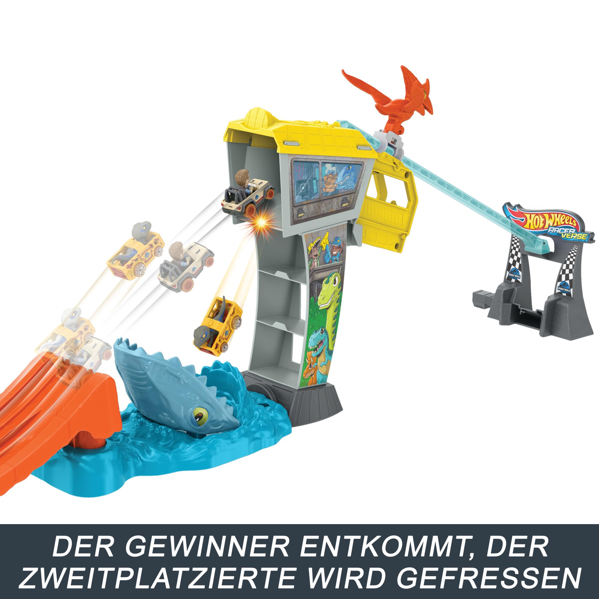 Foto 5 pulgar | Set De Pista Hot Wheels Racerverse Jurassic World Con 2 Coches - Venta Internacional.
