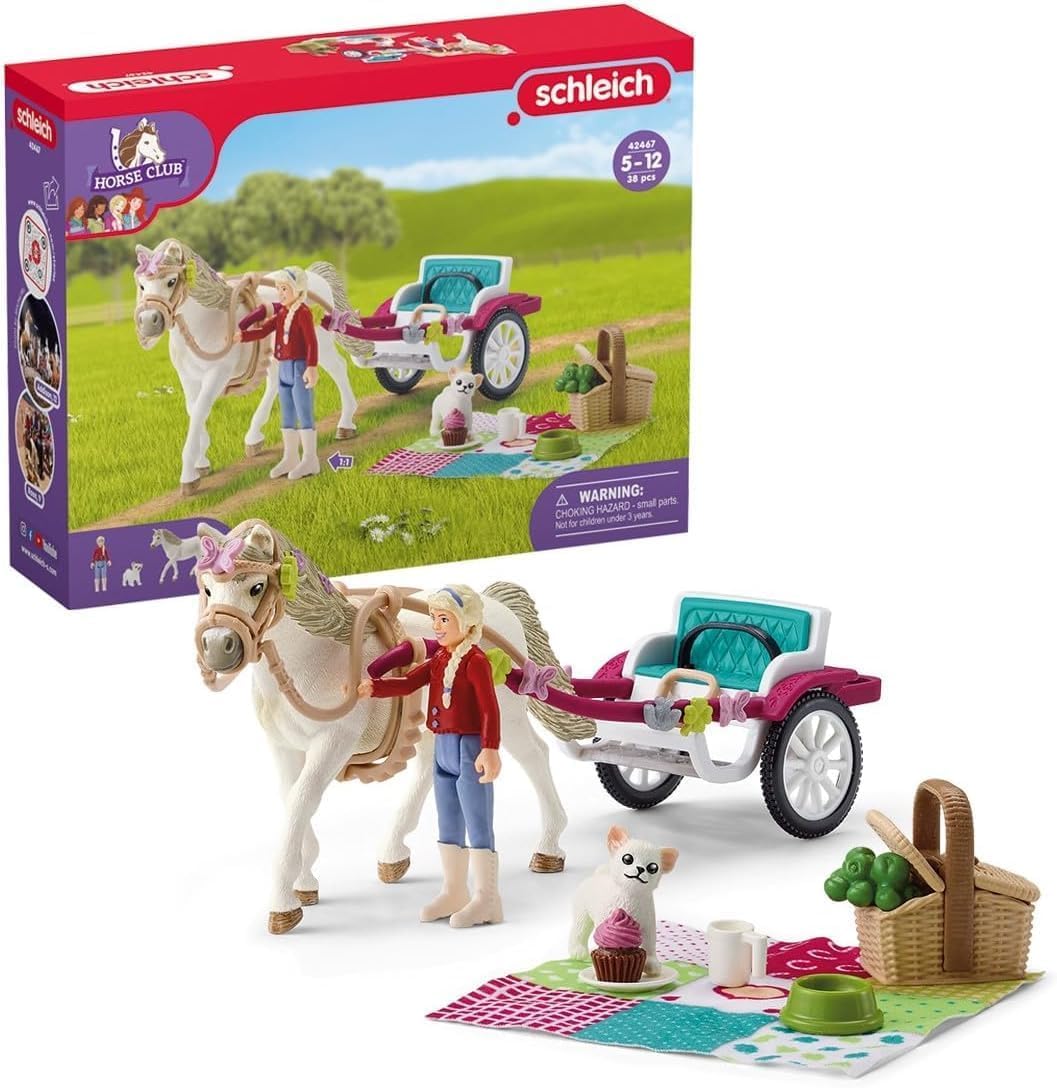 Foto 2 pulgar | Set De Juguetes Schleich Horse Club Carriage Ride Con Picnic, 32 Piezas - Venta Internacional.