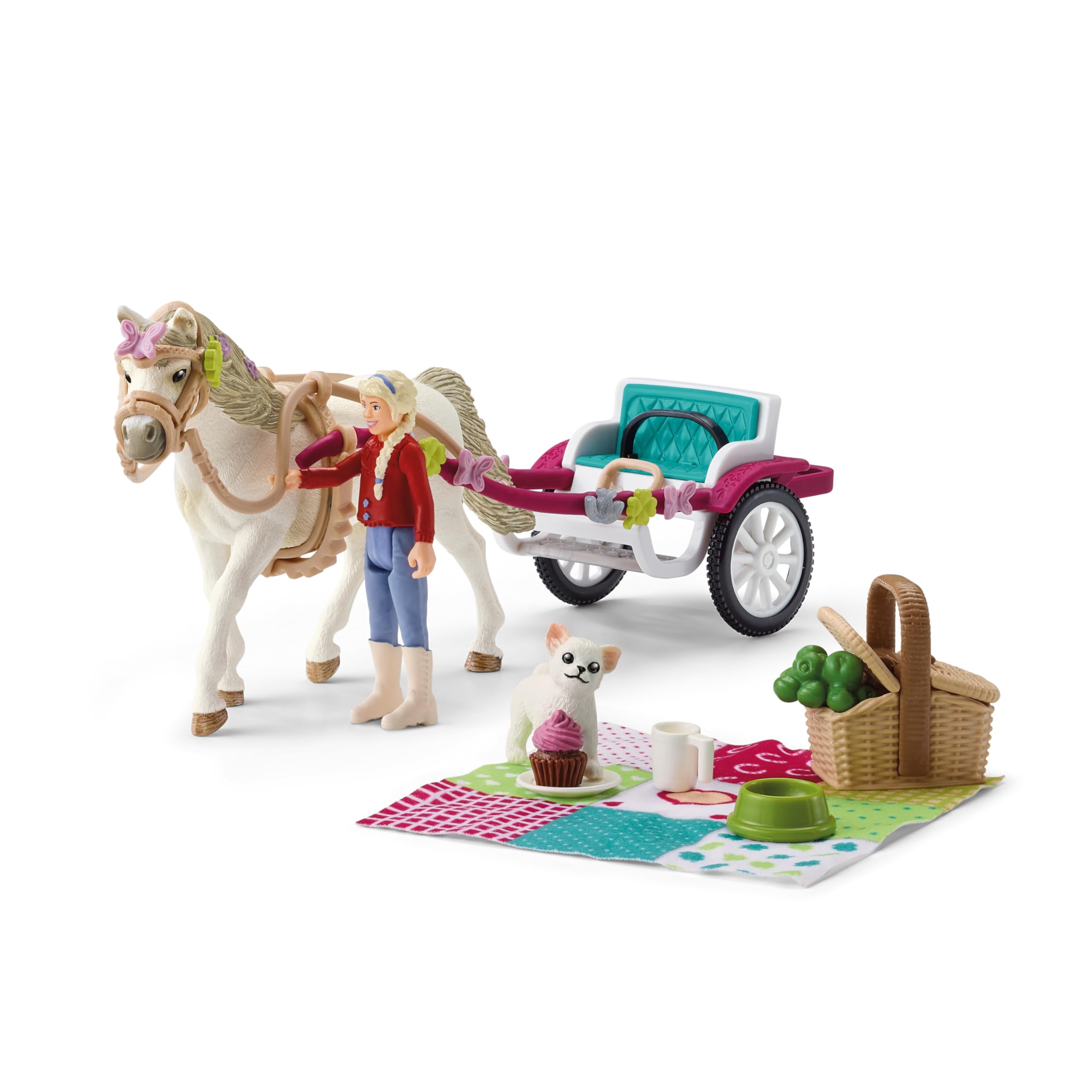Foto 3 pulgar | Set De Juguetes Schleich Horse Club Carriage Ride Con Picnic, 32 Piezas - Venta Internacional.