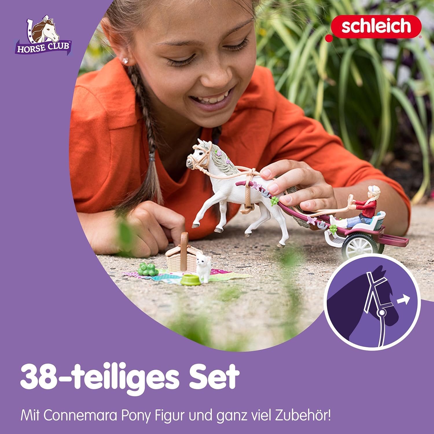 Foto 5 pulgar | Set De Juguetes Schleich Horse Club Carriage Ride Con Picnic, 32 Piezas - Venta Internacional.