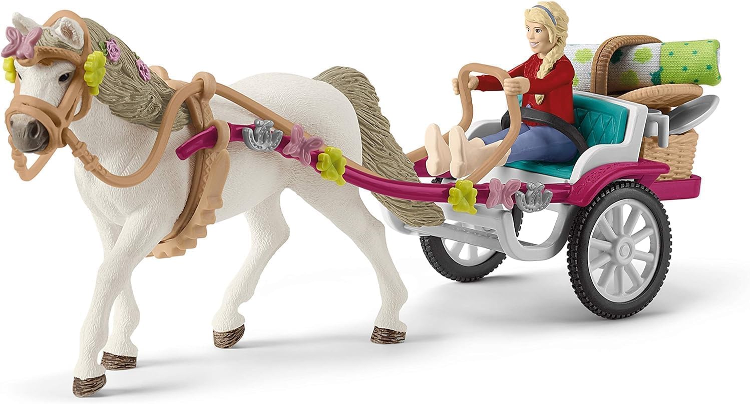 Foto 7 | Set De Juguetes Schleich Horse Club Carriage Ride Con Picnic, 32 Piezas - Venta Internacional.