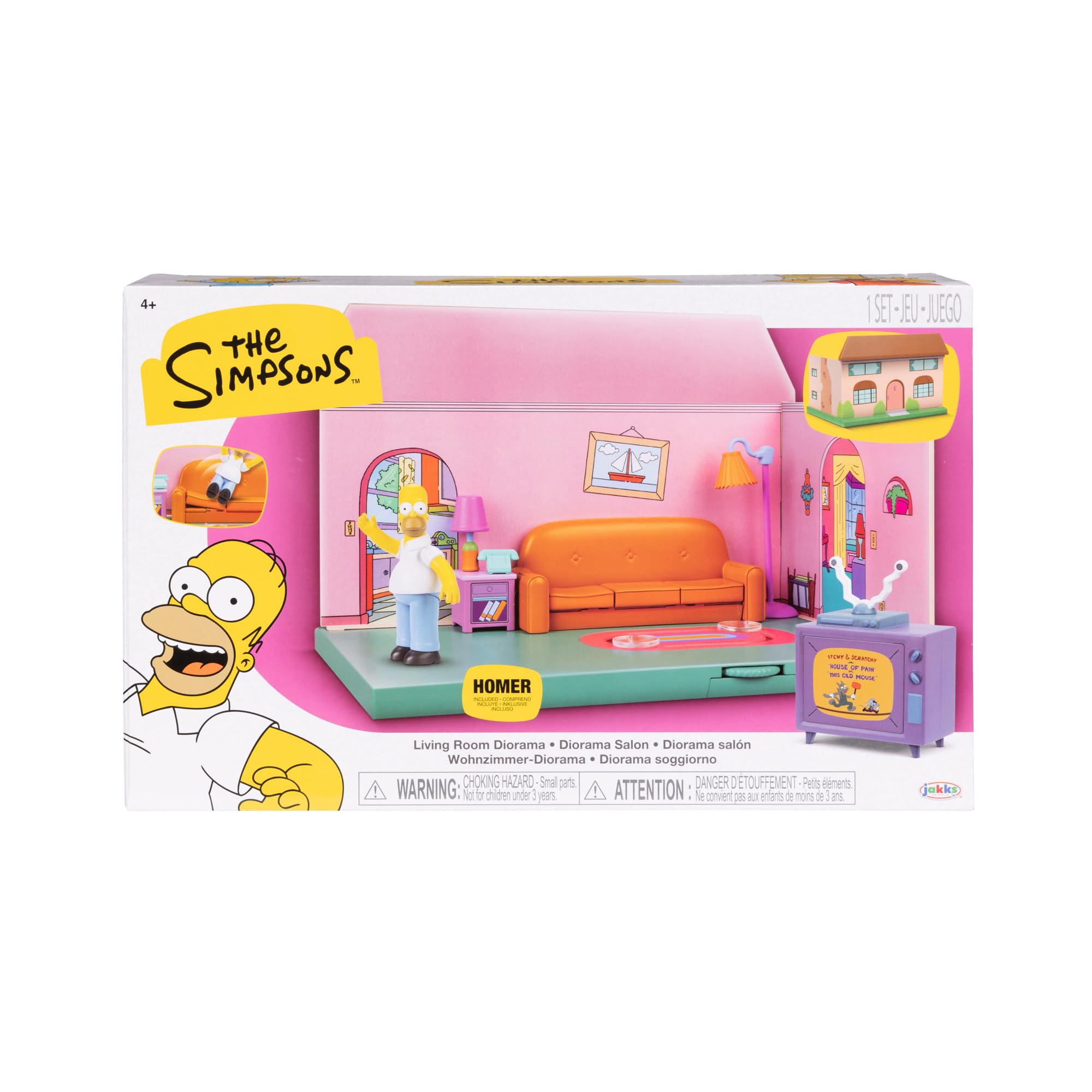 Foto 4 pulgar | Playset Disney The Simpsons Living Room Diorama House - Venta Internacional.