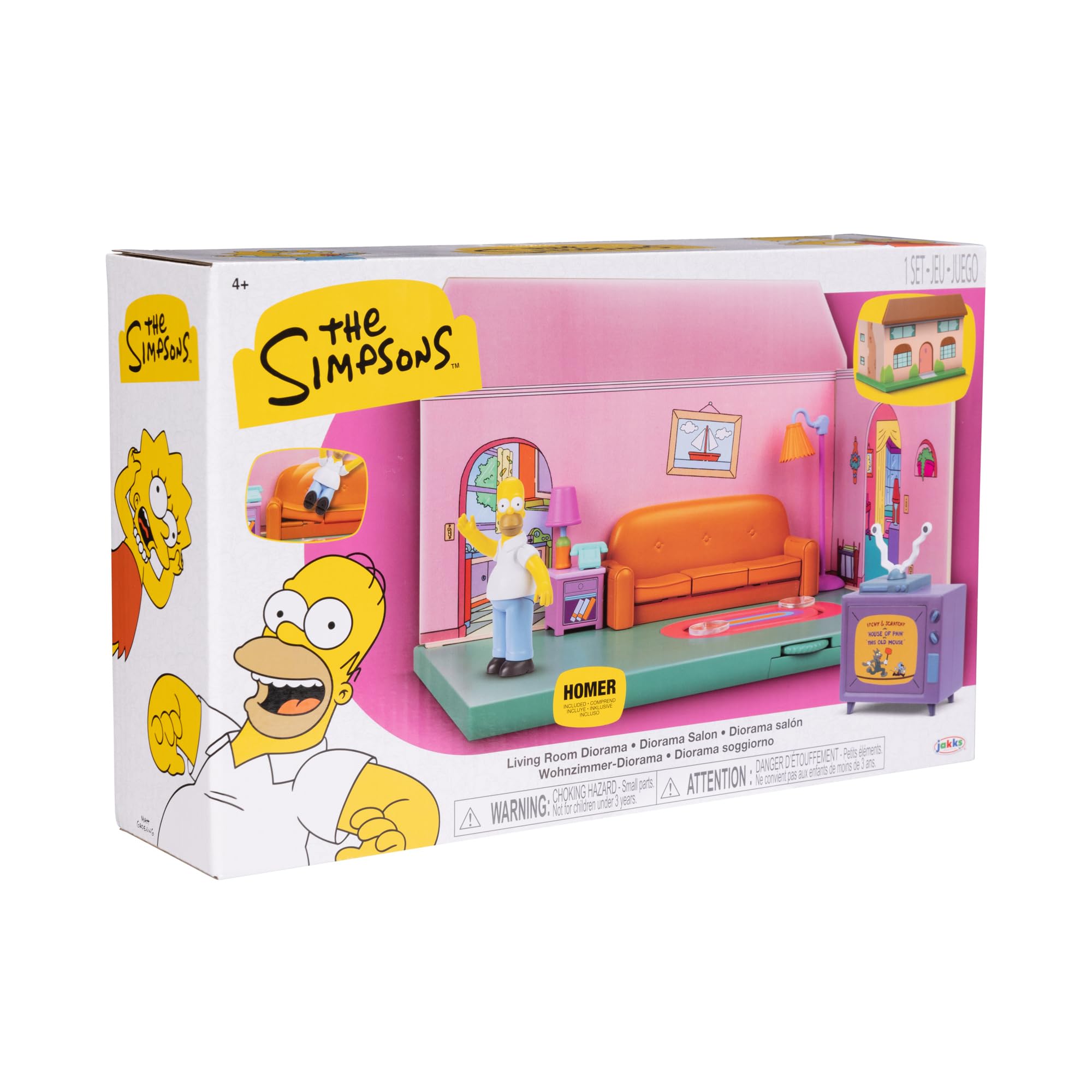 Foto 5 pulgar | Playset Disney The Simpsons Living Room Diorama House - Venta Internacional.