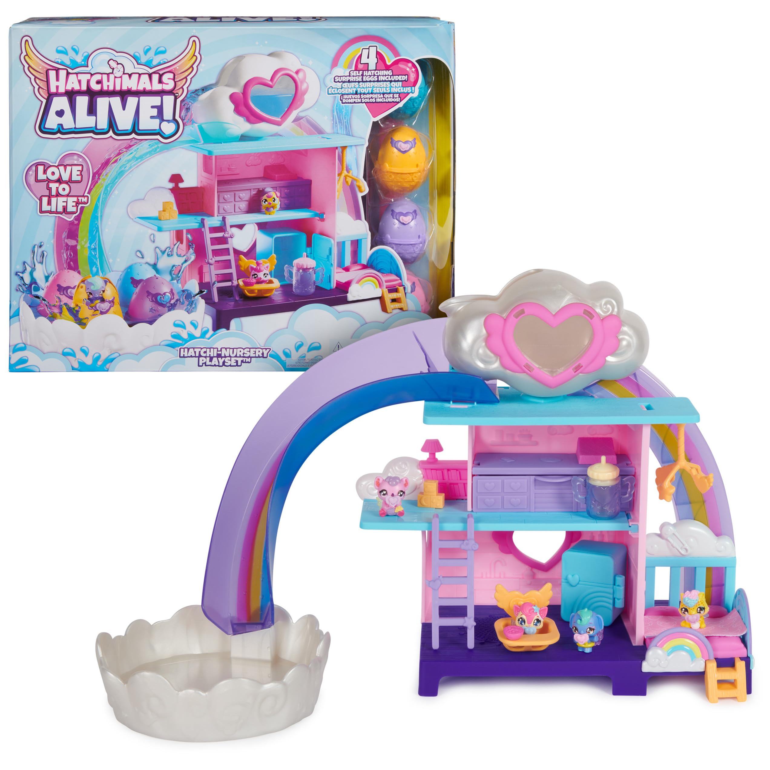 Set de Juego Hatchimals Alive Hatchi-nursery con 4 Minifiguras - Venta Internacional