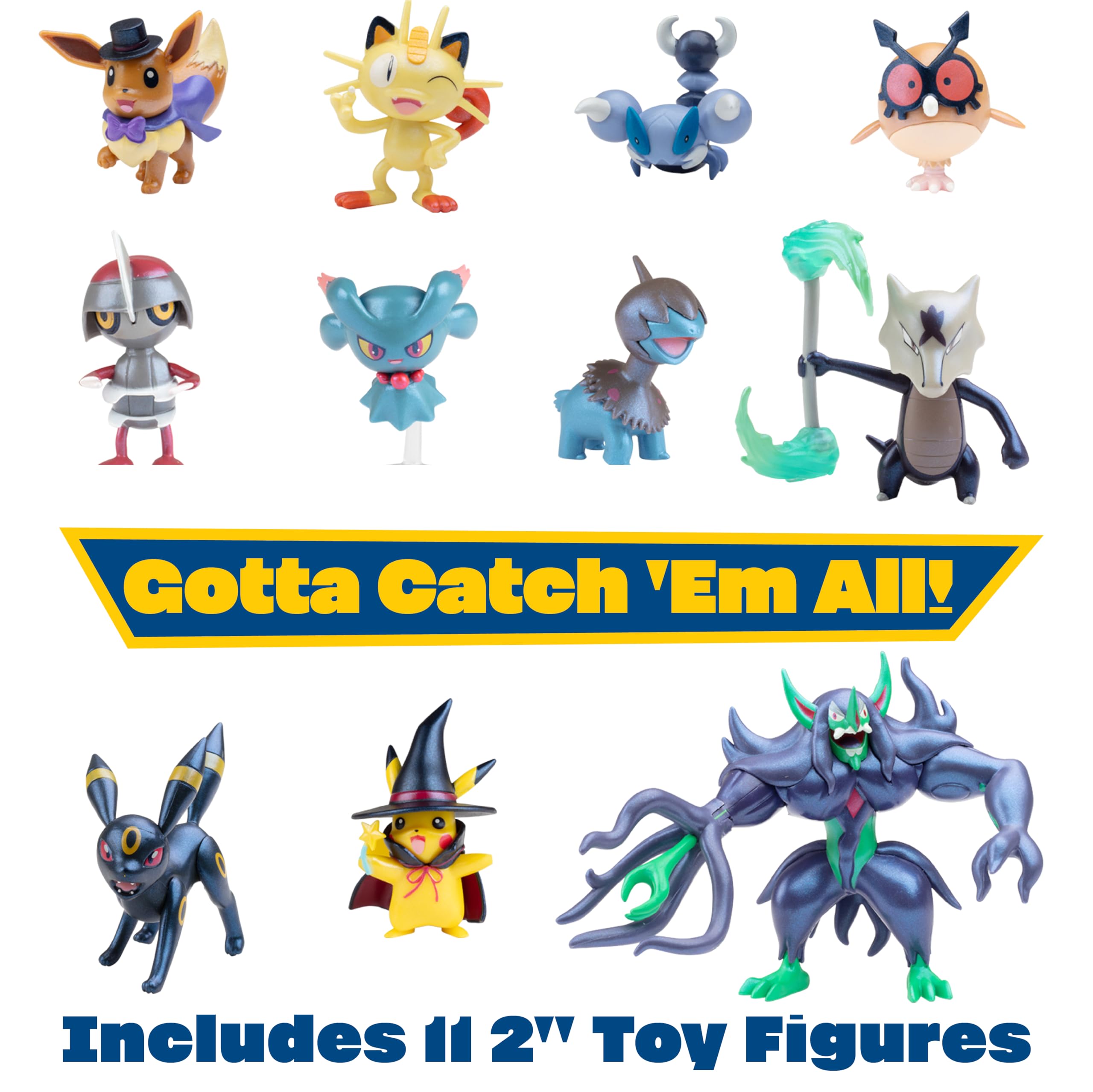 Foto 4 | Calendario De Adviento Pokémon 2024 Halloween Con 11 Figuras De 4,5 Pulgadas - Venta Internacional.