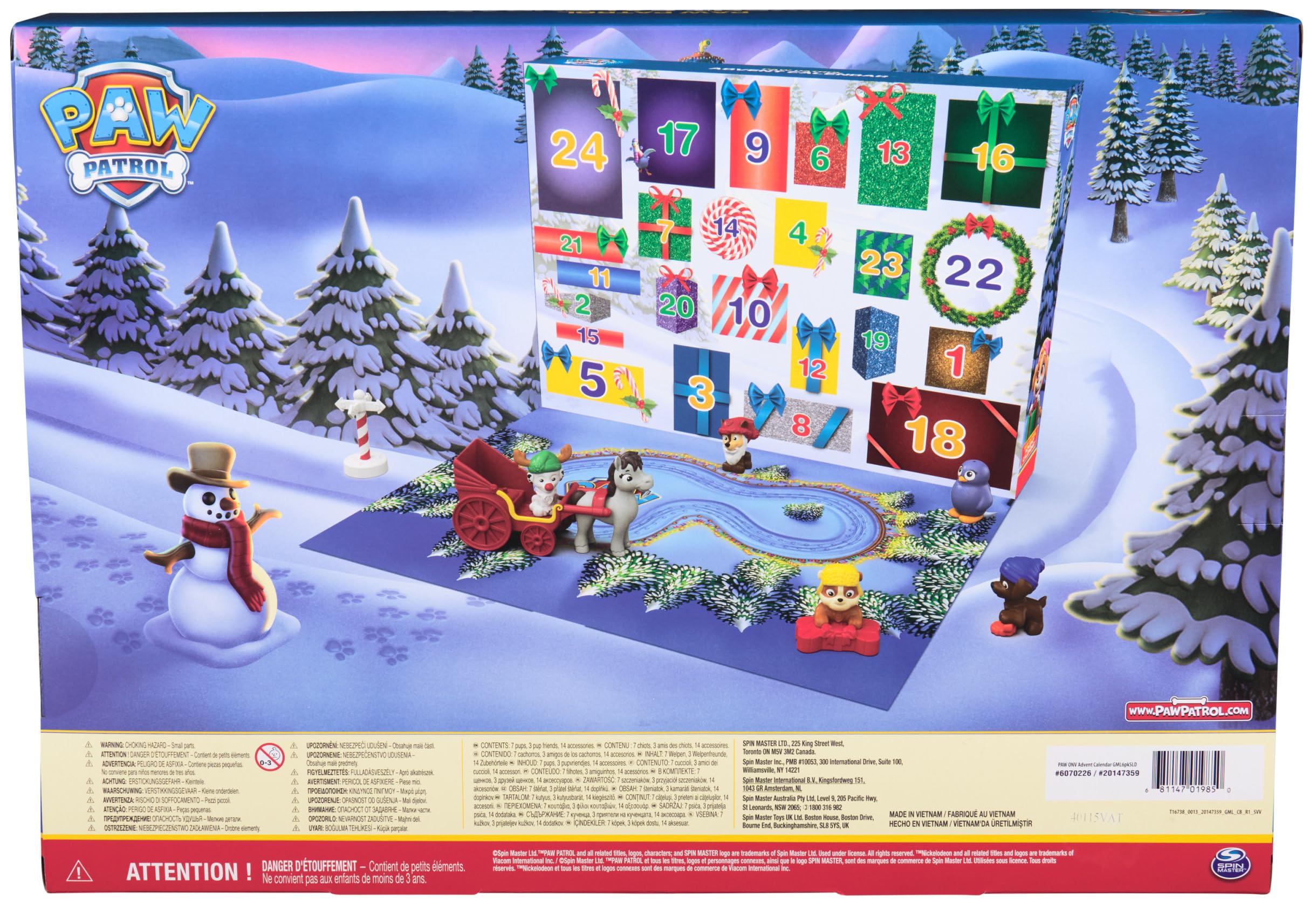 Foto 8 pulgar | Calendario De Adviento Paw Patrol 2024 Con 24 Juguetes Sorpresa De Más De 3 Años - Venta Internacional.