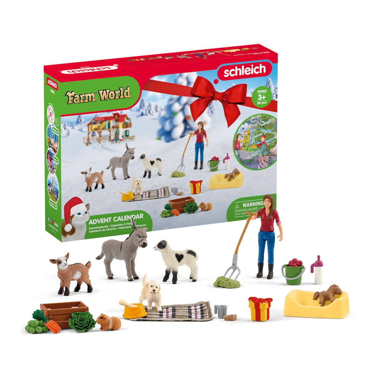 Foto 2 pulgar | Calendario De Adviento De Farm Animal Toys | Schleich Farm World 2023 - Venta Internacional.