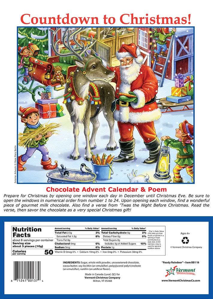 Foto 6 pulgar | Calendario De Adviento Vermont Christmas Company Ready Reindeer - Venta Internacional.