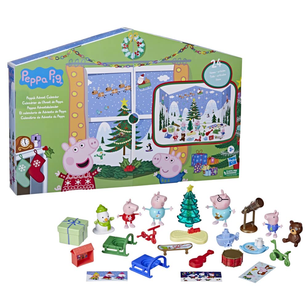 Calendario De Adviento Peppa Pig Peppa's Kids Con 24 Juguetes Sorpresa - Venta Internacional.