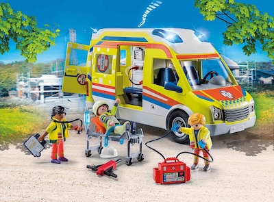 Foto 3 | Ambulancia Playmobil Ambulancia Con Luces Y Sonido - Venta Internacional.