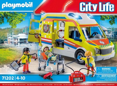 Foto 4 | Ambulancia Playmobil Ambulancia Con Luces Y Sonido - Venta Internacional.