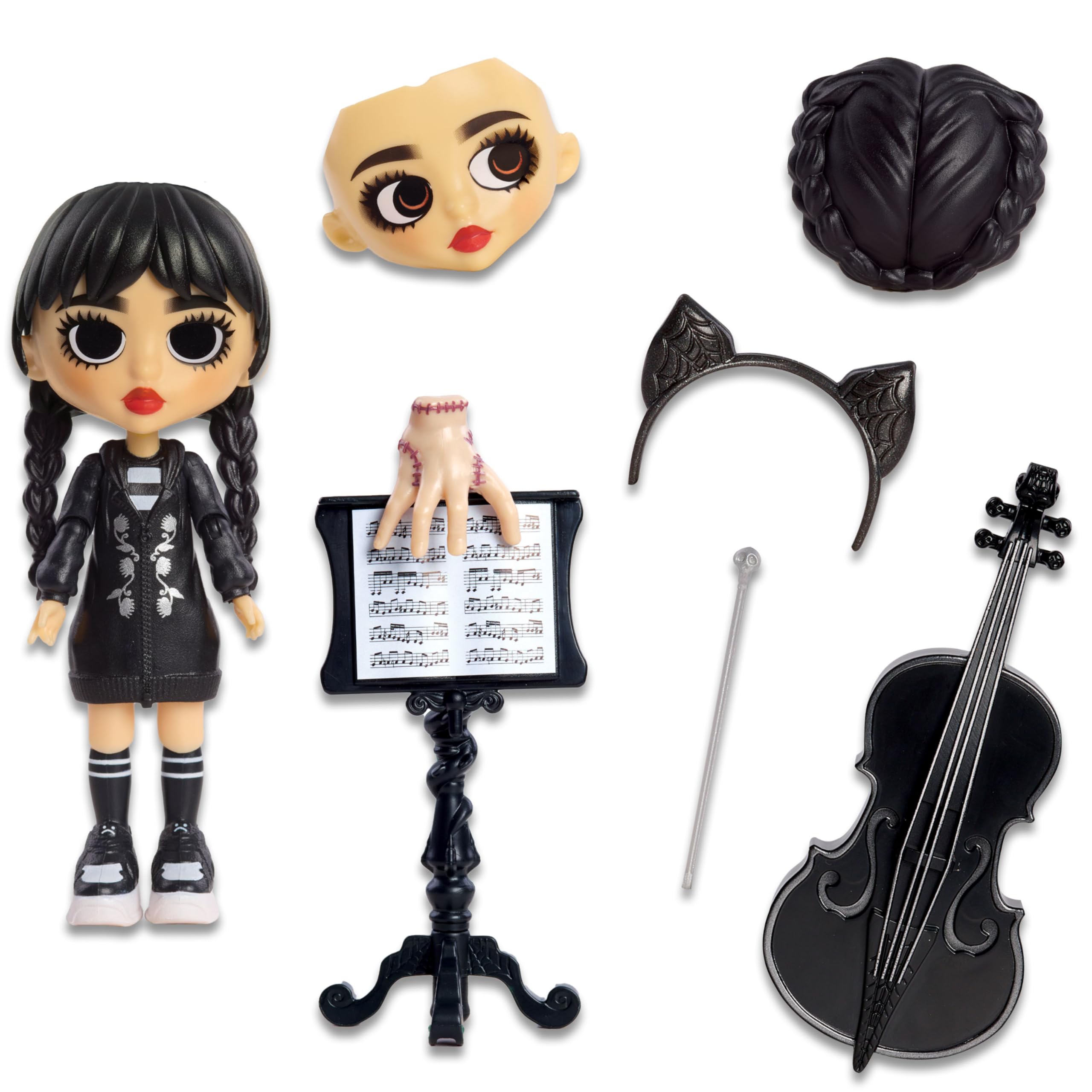 Figura Coleccionable Just Play Wednesday Deluxe De 15 Cm Con 11 Unidades - Venta Internacional.