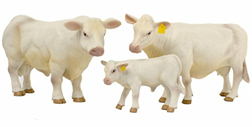 Foto 3 pulgar | Toro Realista Charolais De Little Buster Toys, Escala 1/16 - Venta Internacional.