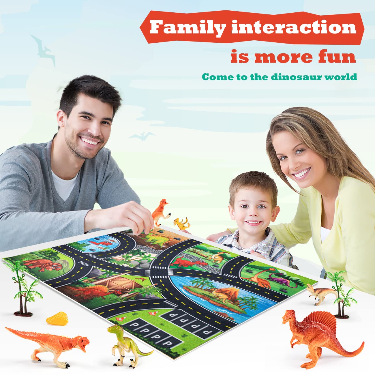 Foto 7 | Dinosaur Toys Kiddiworld Para Niños De 3 A 5 Años Con Tapete De Juego - Venta Internacional.