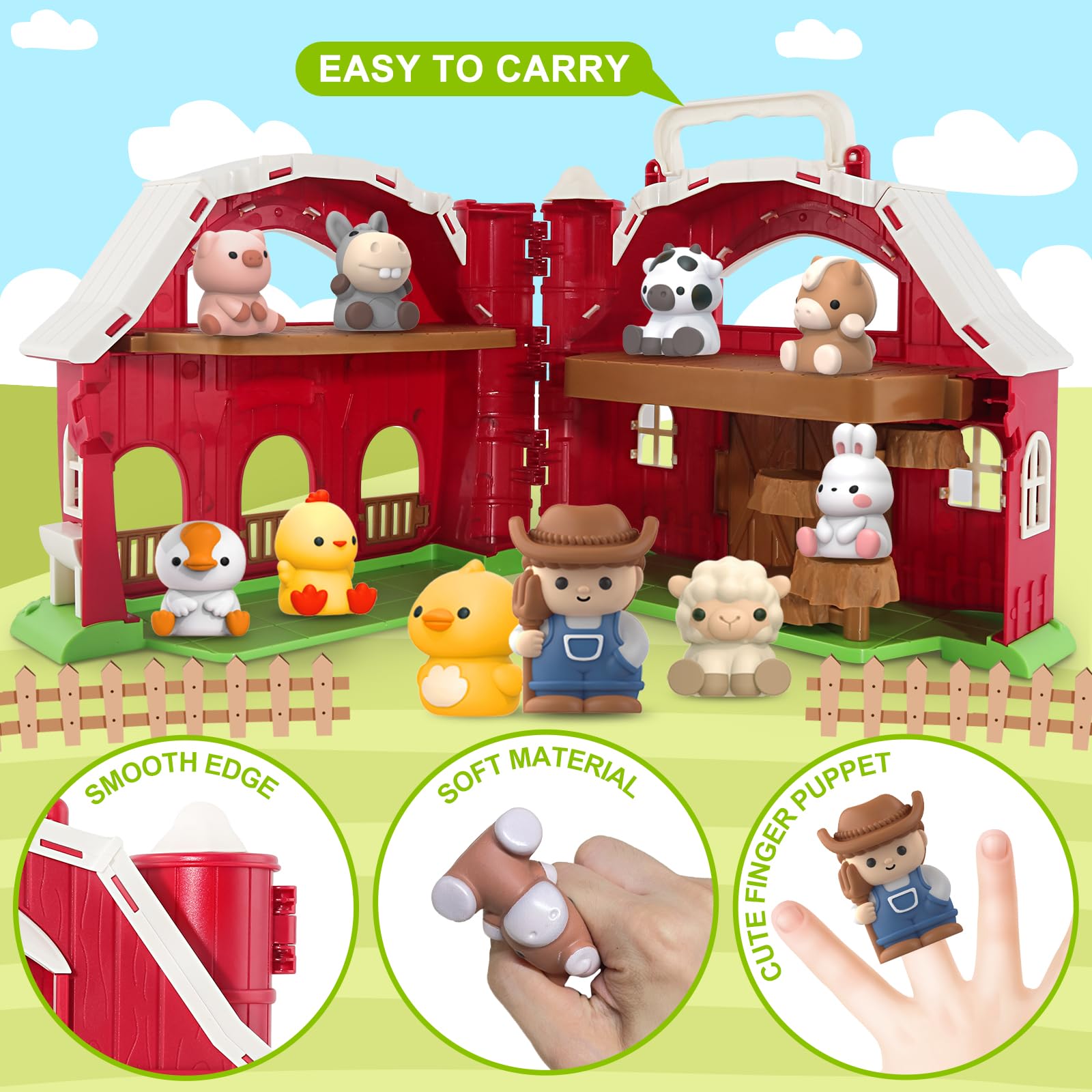 Foto 4 pulgar | Juguete Letapapa De Farm Animals Big Barn Para 1 A 3 Años Con Figuras - Venta Internacional.