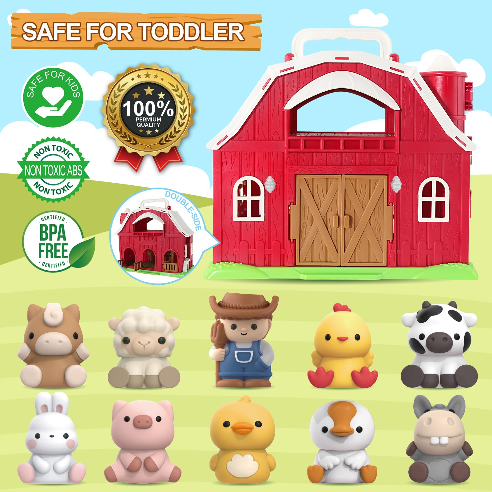 Foto 5 pulgar | Juguete Letapapa De Farm Animals Big Barn Para 1 A 3 Años Con Figuras - Venta Internacional.