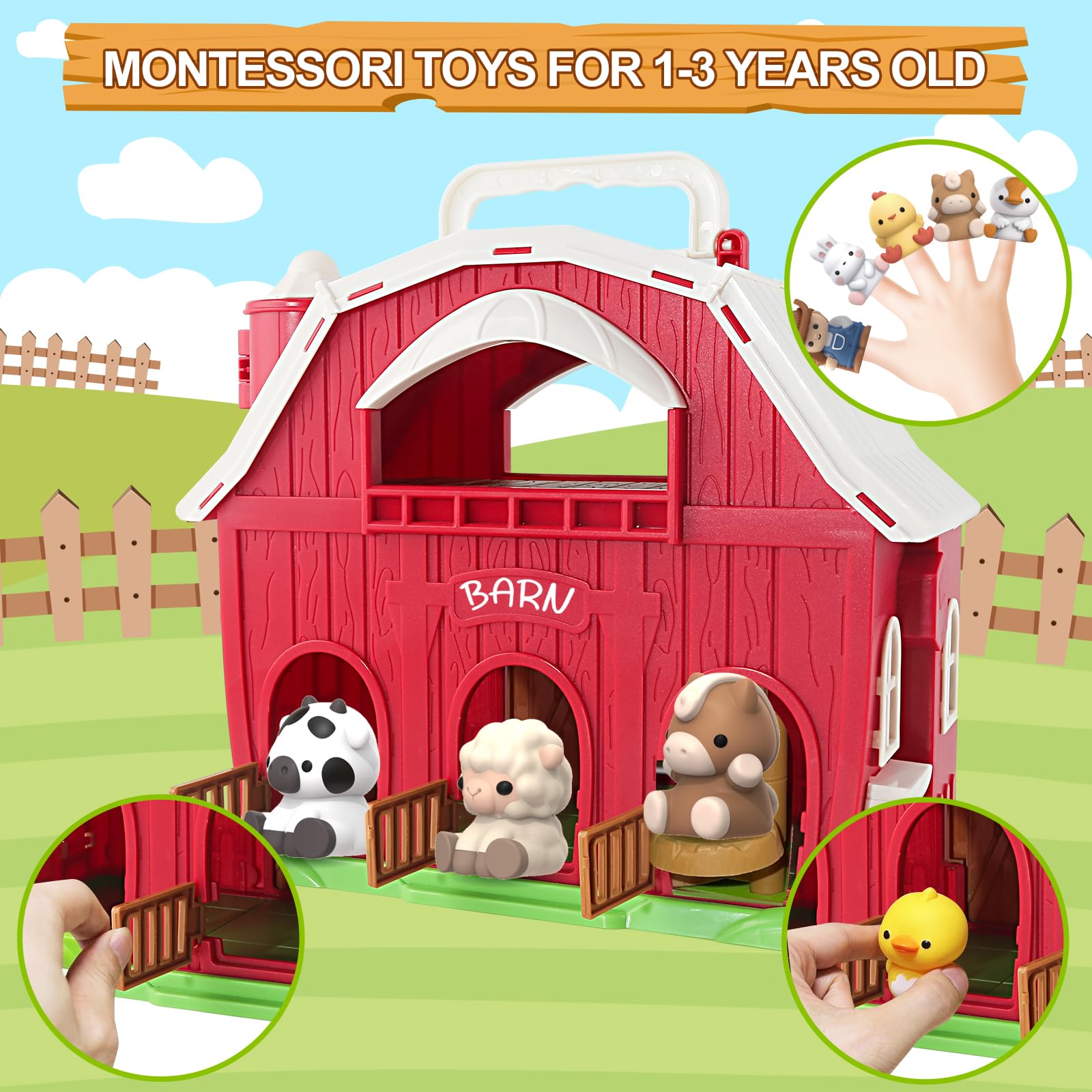 Foto 6 pulgar | Juguete Letapapa De Farm Animals Big Barn Para 1 A 3 Años Con Figuras - Venta Internacional.