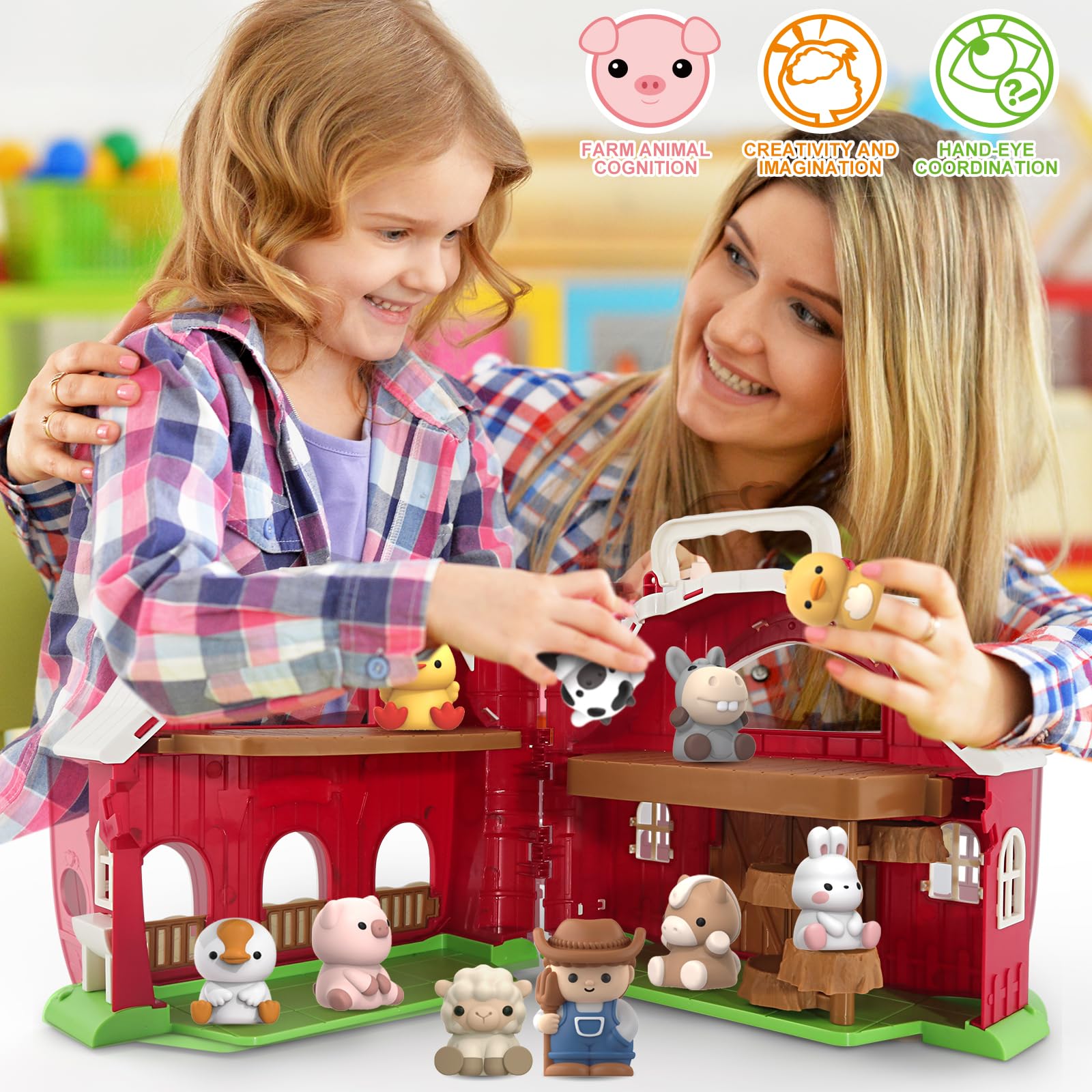 Foto 7 | Juguete Letapapa De Farm Animals Big Barn Para 1 A 3 Años Con Figuras - Venta Internacional.