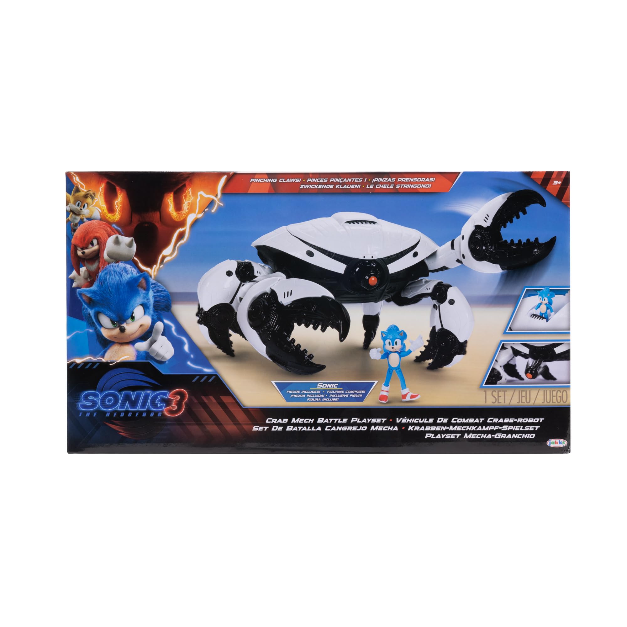 Foto 5 pulgar | Playset Sonic The Hedgehog Sonic 3 Movie Crab Mech Con Sonic 2.5 Pulgadas - Venta Internacional.