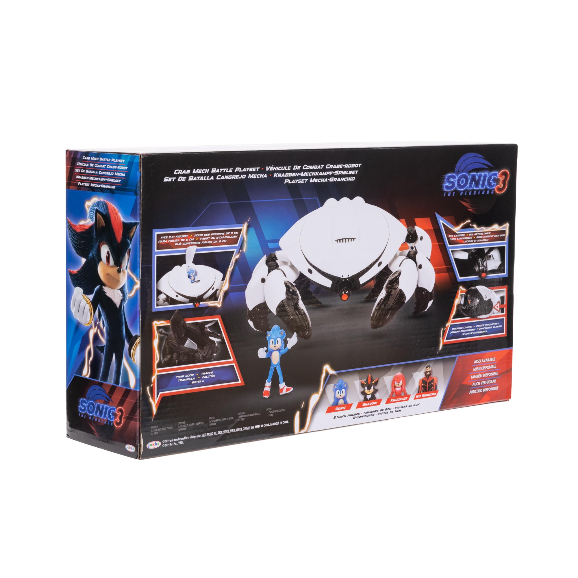 Foto 7 pulgar | Playset Sonic The Hedgehog Sonic 3 Movie Crab Mech Con Sonic 2.5 Pulgadas - Venta Internacional.