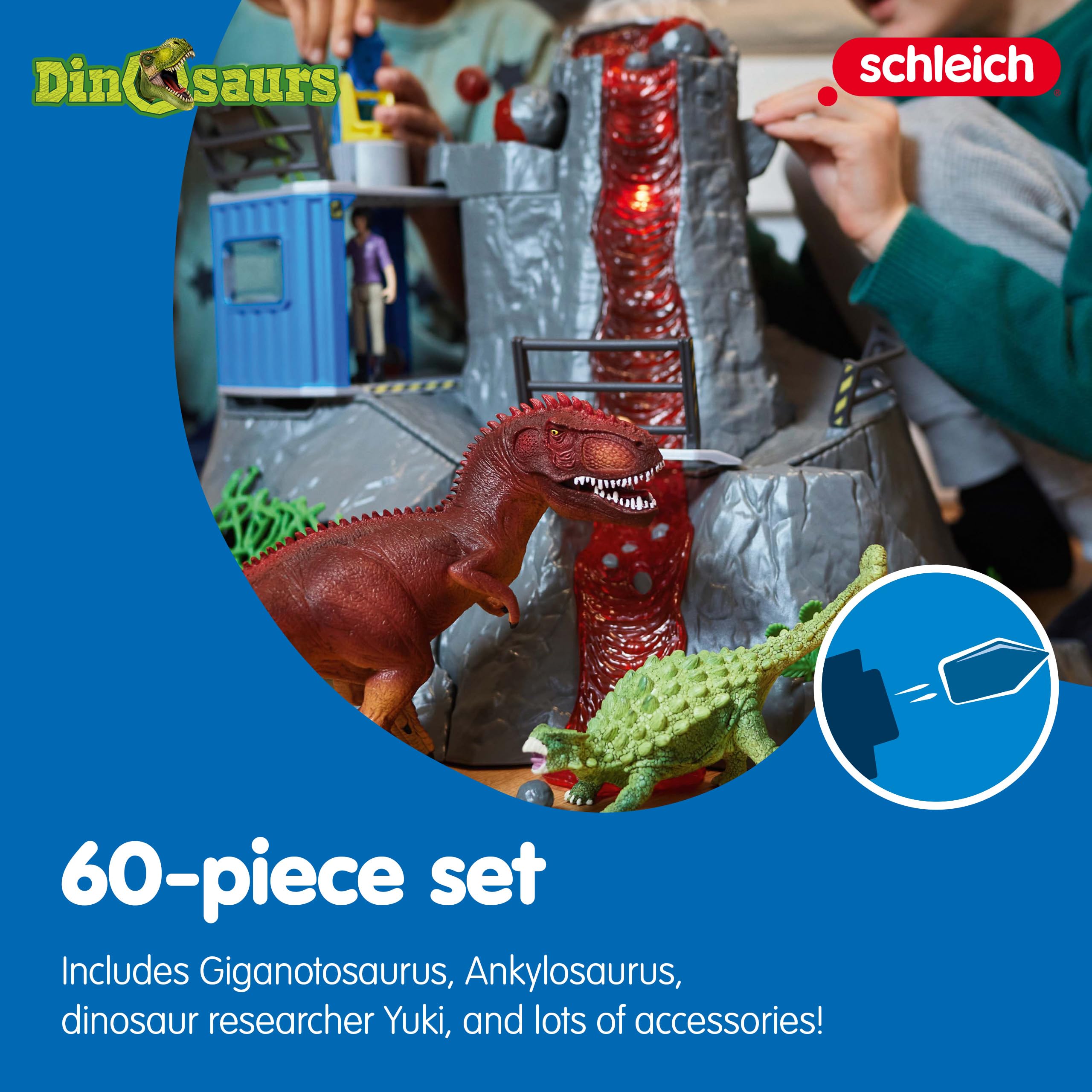 Foto 5 pulgar | Playset Schleich Dinosaurs Volcano Expedition Base Camp Con Led Volcano - Venta Internacional.