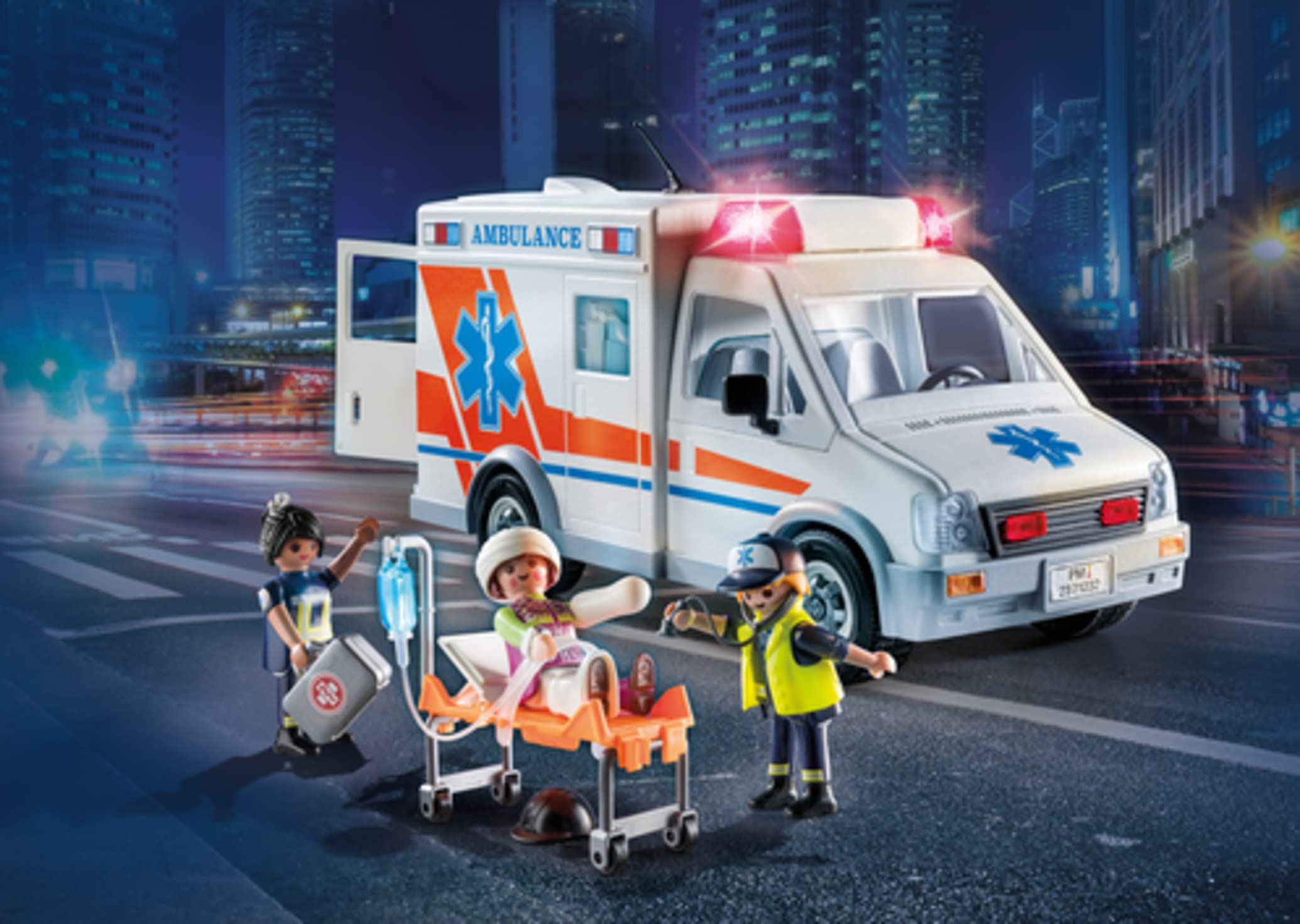 Foto 3 pulgar | Ambulancia Playmobil Con Accesorios Y 3 Figuras - Venta Internacional.