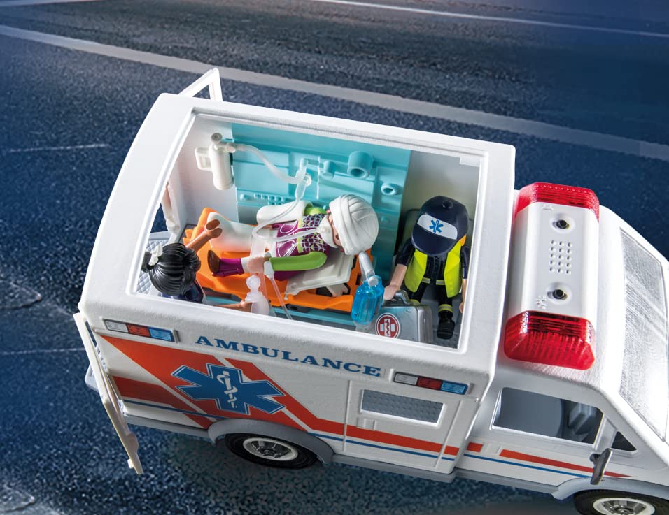 Foto 7 pulgar | Ambulancia Playmobil Con Accesorios Y 3 Figuras - Venta Internacional.