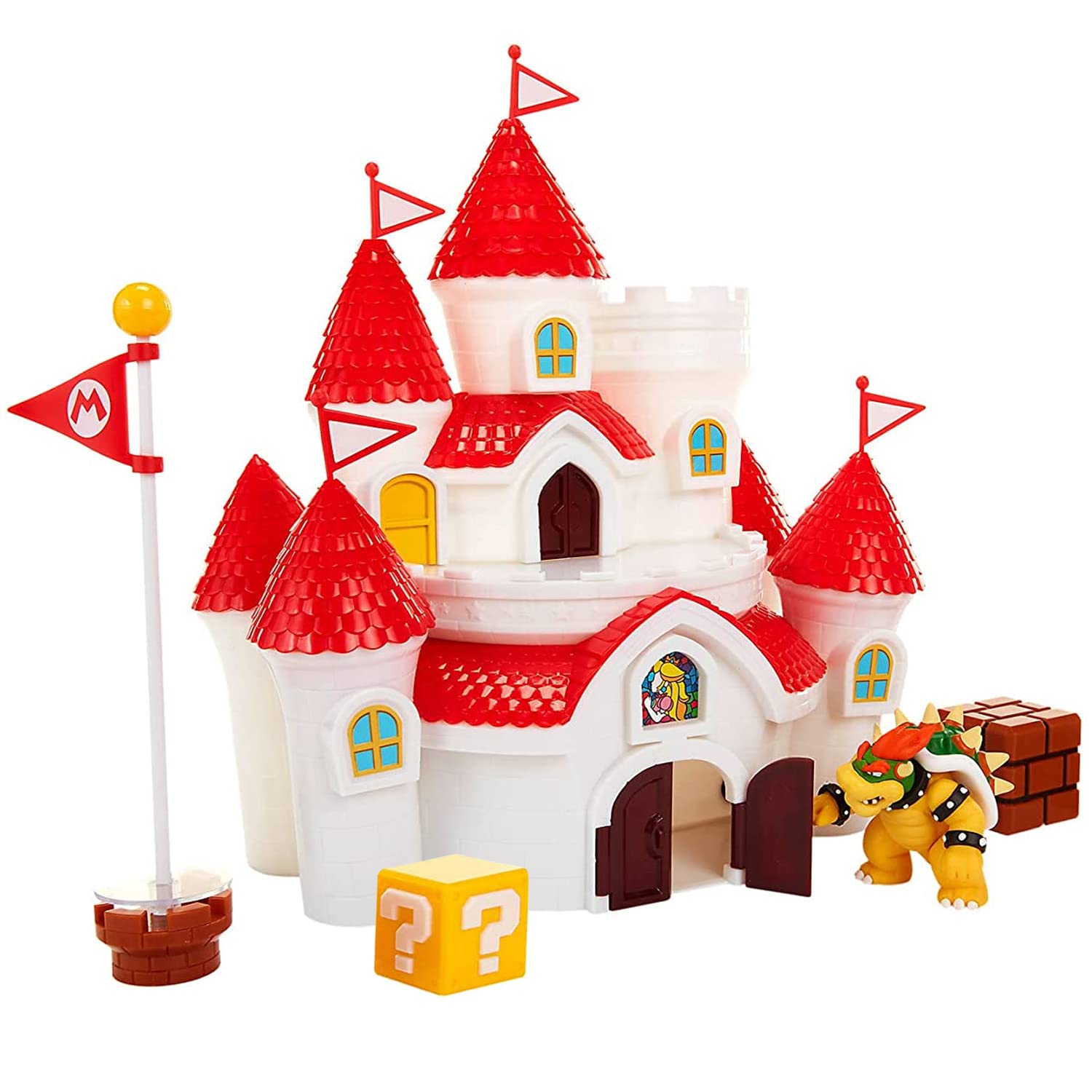 Foto 2 pulgar | Playset Nintendo Super Mario Mushroom Kingdom Castle Con Bowser - Venta Internacional.