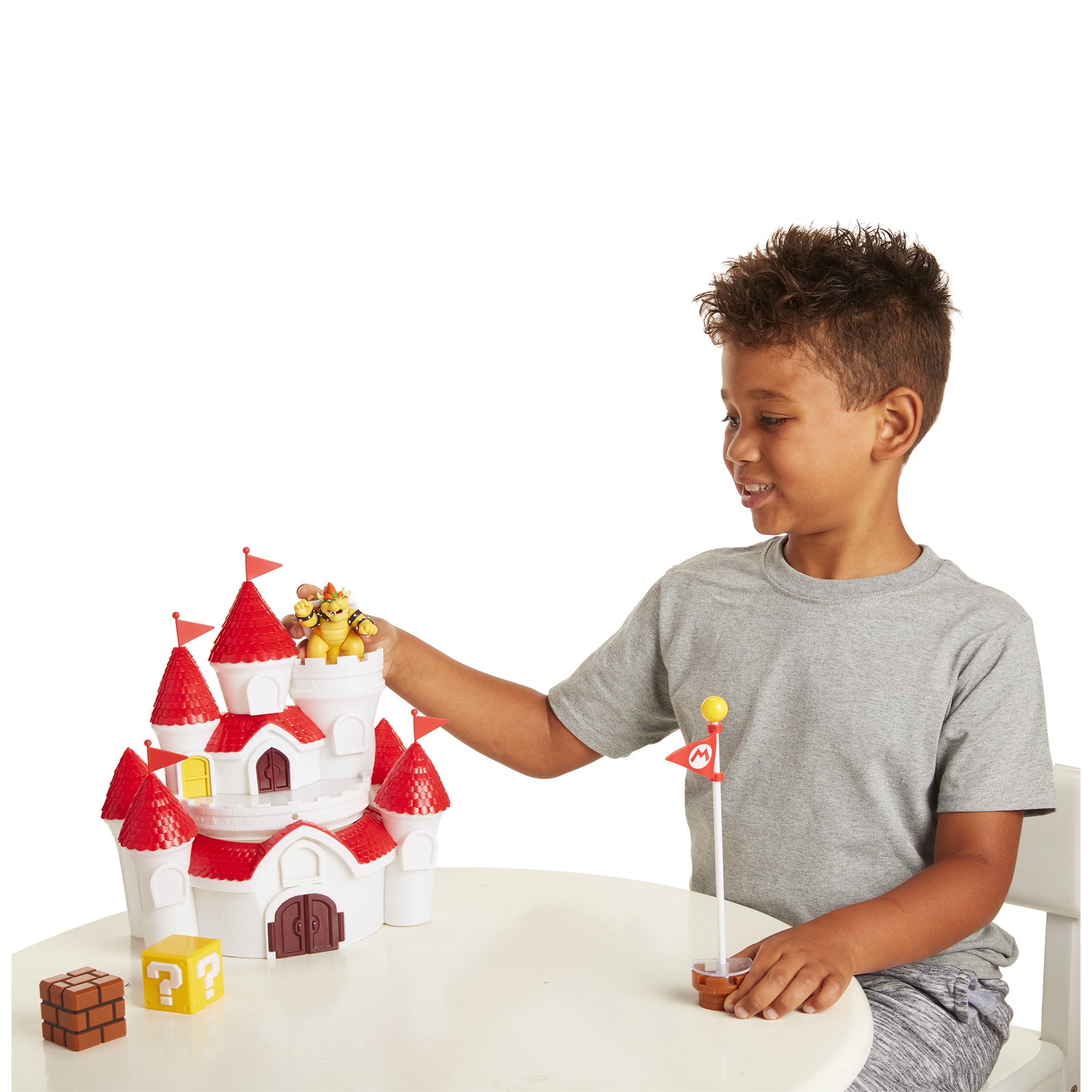 Foto 5 pulgar | Playset Nintendo Super Mario Mushroom Kingdom Castle Con Bowser - Venta Internacional.