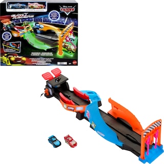 Foto 1 | Set De Atletismo Mattel Disney Pixar Cars Glow Racers Con 2 Coches - Venta Internacional.