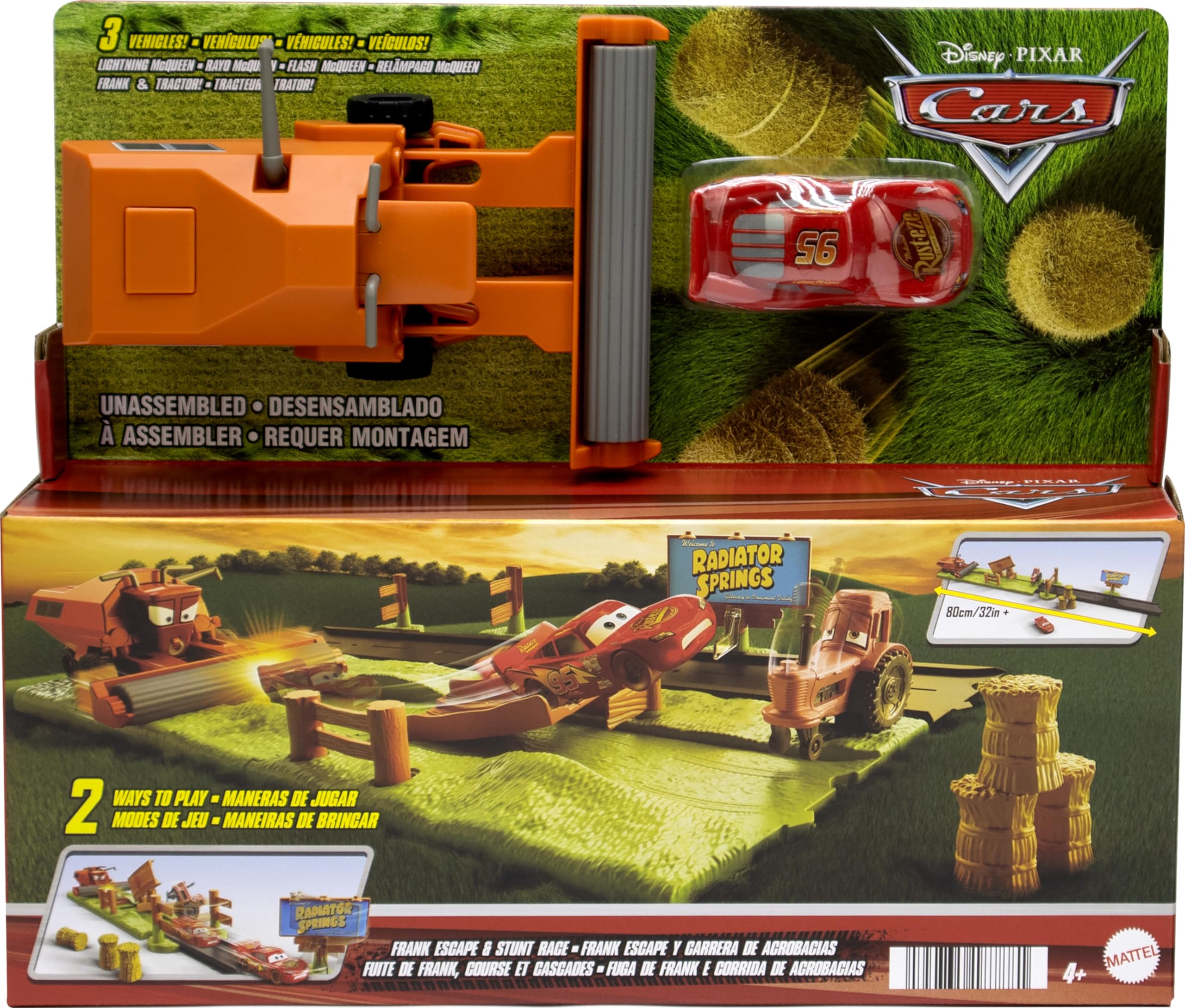 Foto 7 pulgar | Playset Mattel Disney Pixar Cars Con 3 Vehículos De Juguete Frank - Venta Internacional.