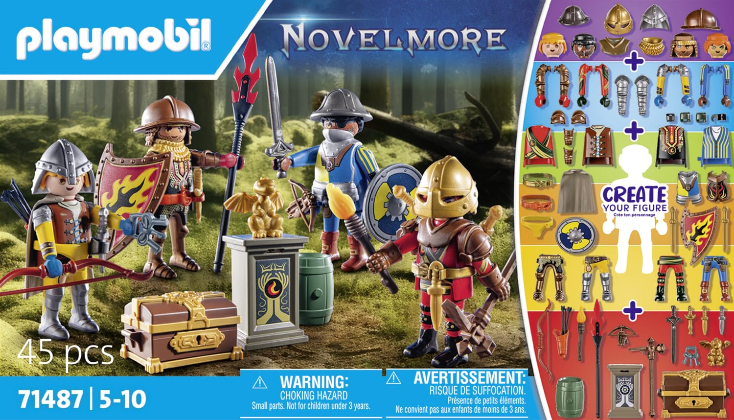 Foto 5 pulgar | Juguete Playmobil My Figures Knights Of Novelmore Con 4 Figuras - Venta Internacional.