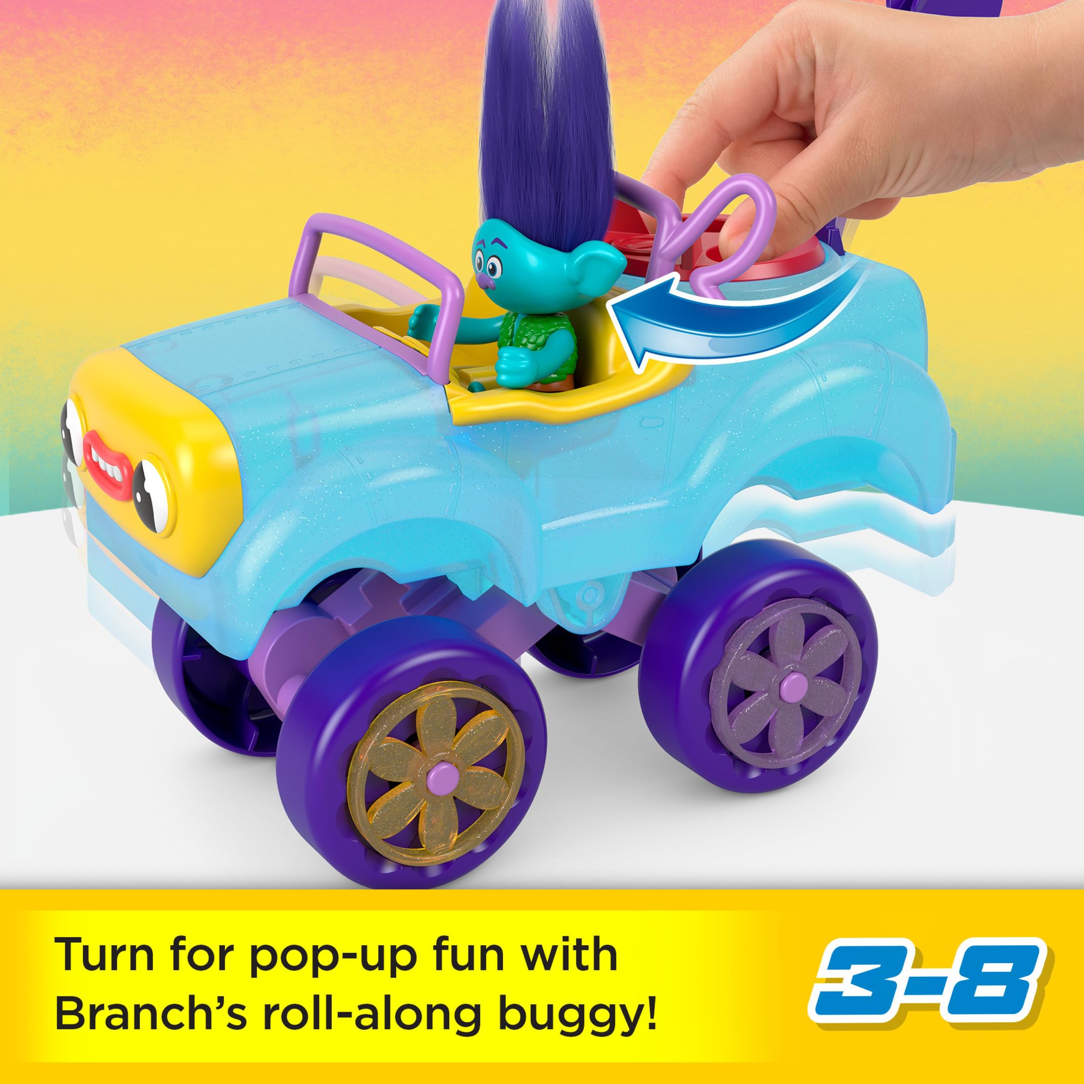 Foto 3 pulgar | Toy Fisher-price Imaginext Dreamworks Trolla El Cochecito De Branch - Venta Internacional.