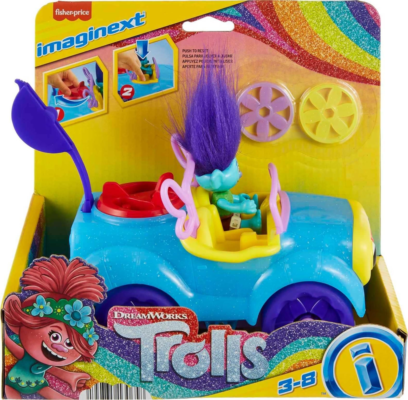 Foto 7 pulgar | Toy Fisher-price Imaginext Dreamworks Trolla El Cochecito De Branch - Venta Internacional.