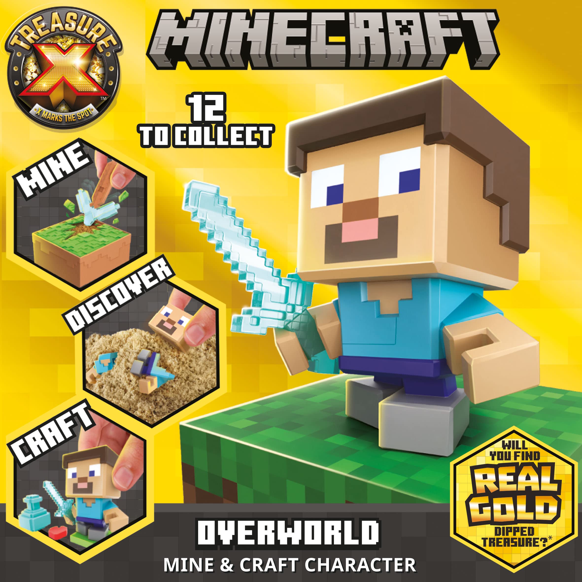 Foto 8 pulgar | Toy Treasure X Minecraft Overworld Mine & Craft Con 10 Niveles - Venta Internacional.