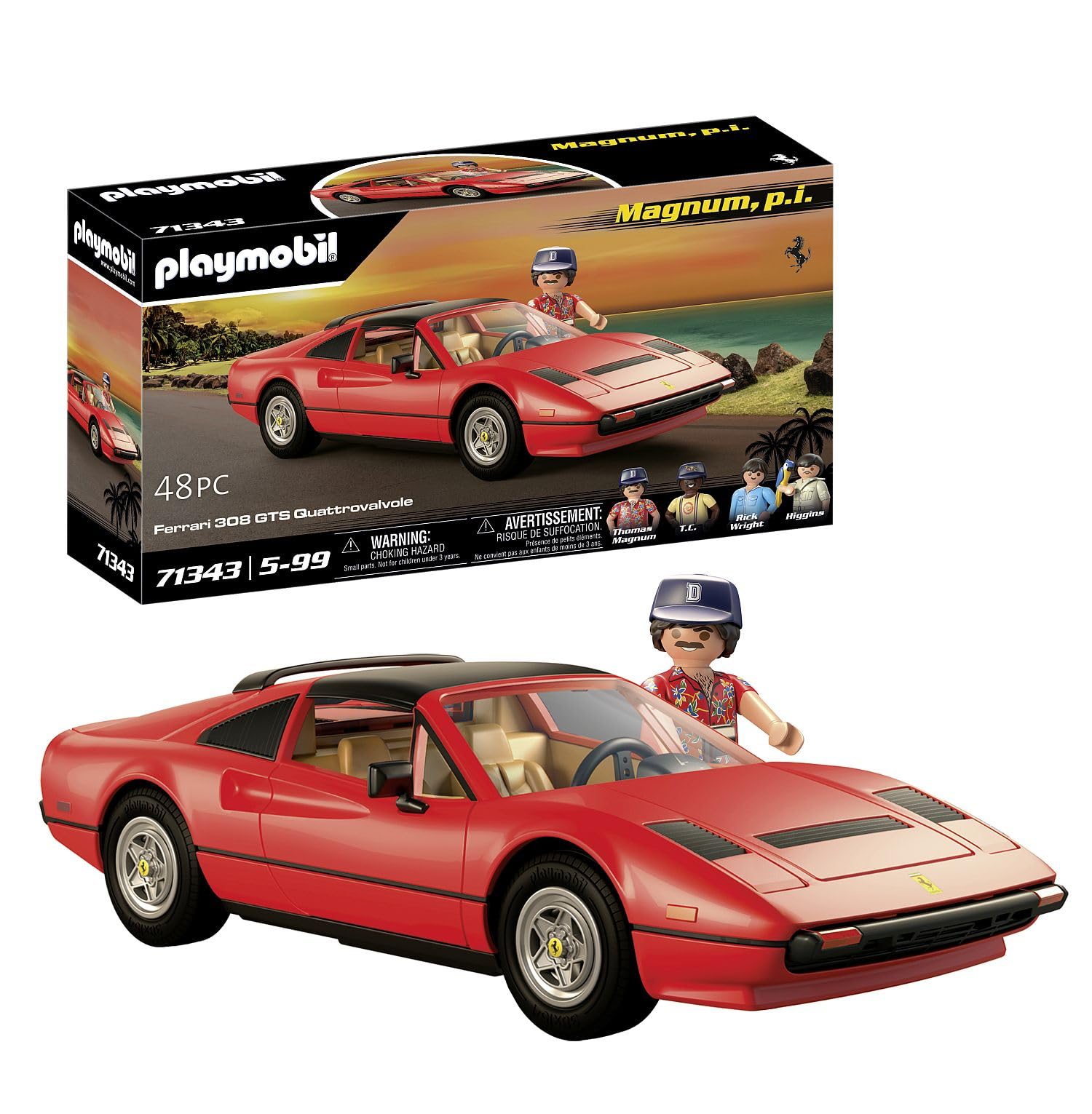 Foto 2 pulgar | Juguete Playmobil Magnum P.i. Ferrari 308gt Con Figuras - Venta Internacional.