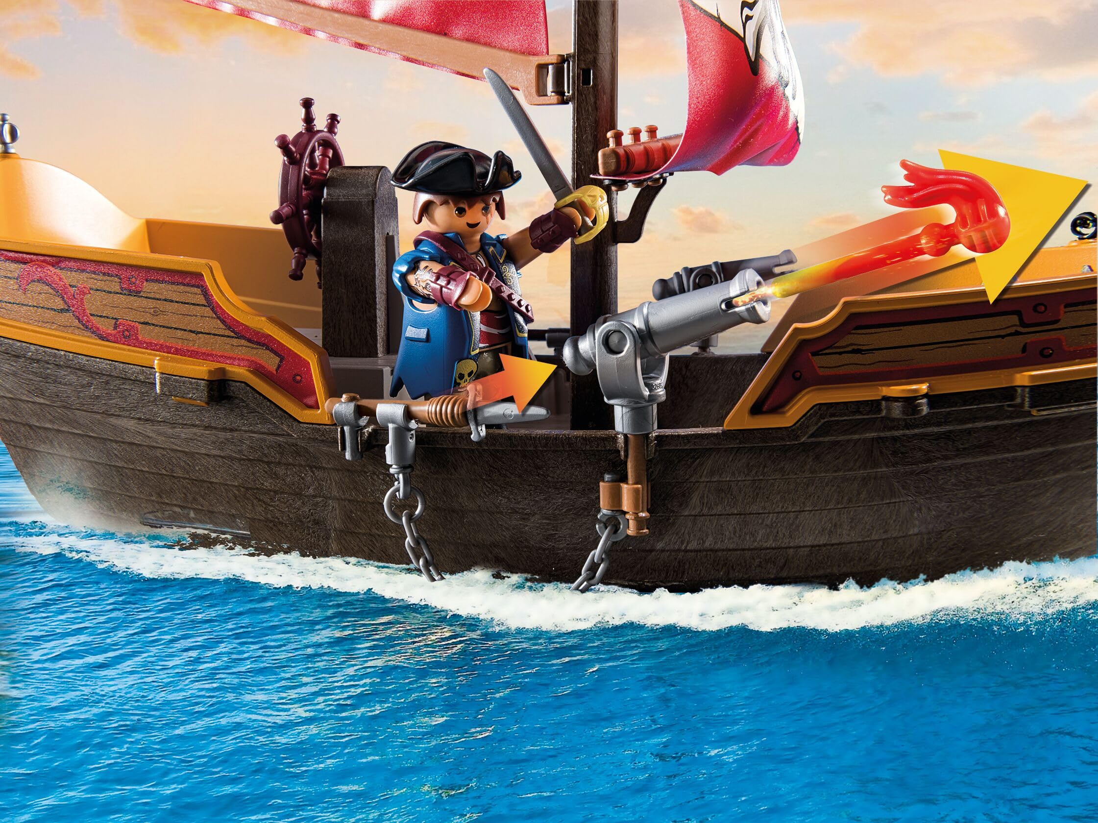 Foto 4 pulgar | Barco Pirata Playmobil 71418 Con 2 Figuras Y 98 Accesorios - Venta Internacional.