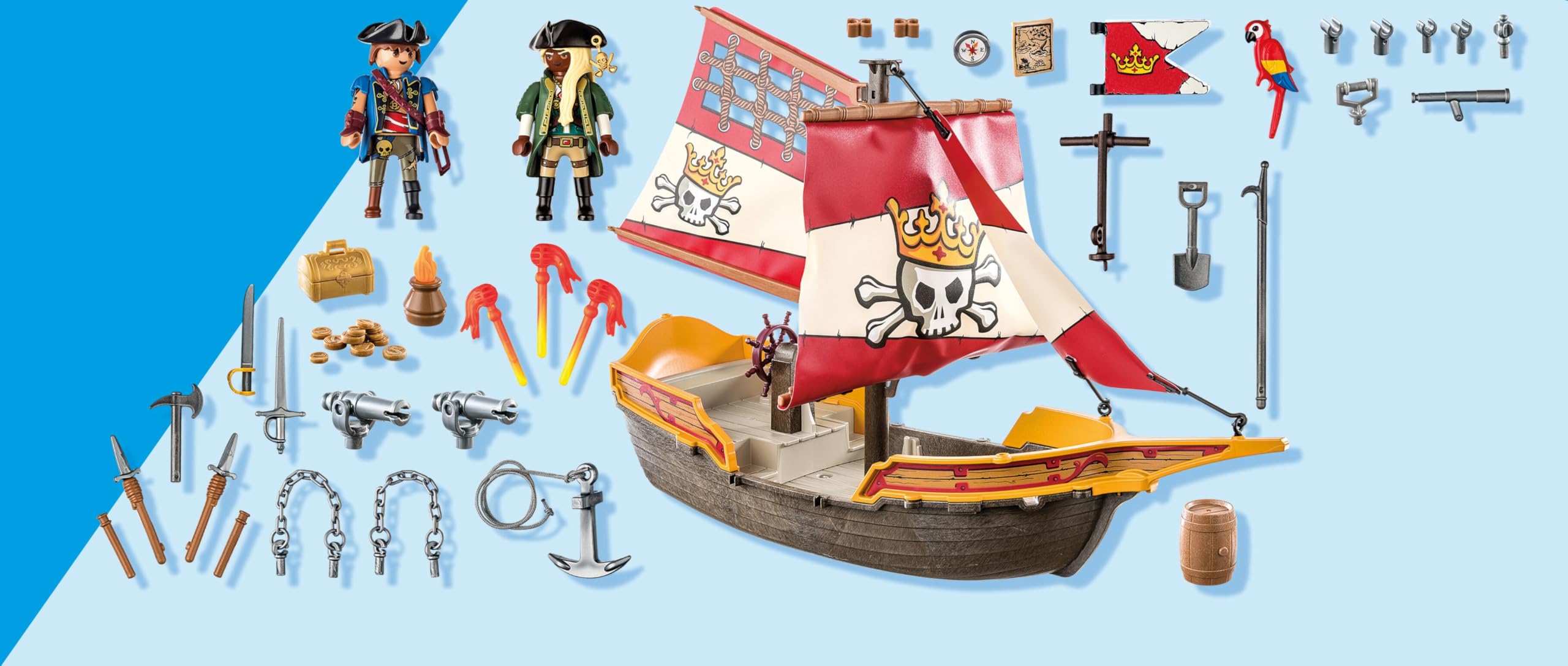 Foto 8 pulgar | Barco Pirata Playmobil 71418 Con 2 Figuras Y 98 Accesorios - Venta Internacional.