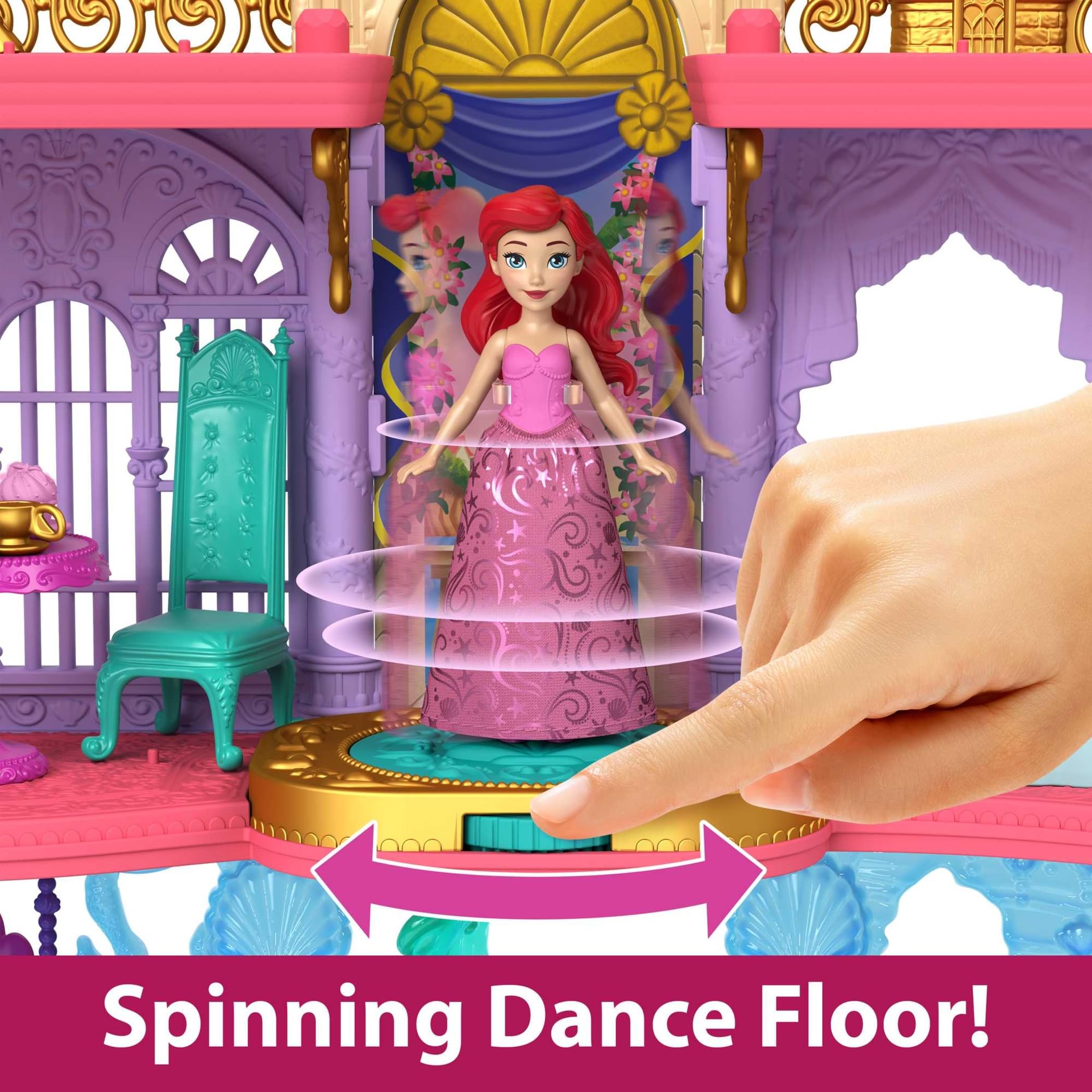 Foto 3 | Castillo de Juguete Mattel Disney Princess La Sirenita Ariel - Venta Internacional
