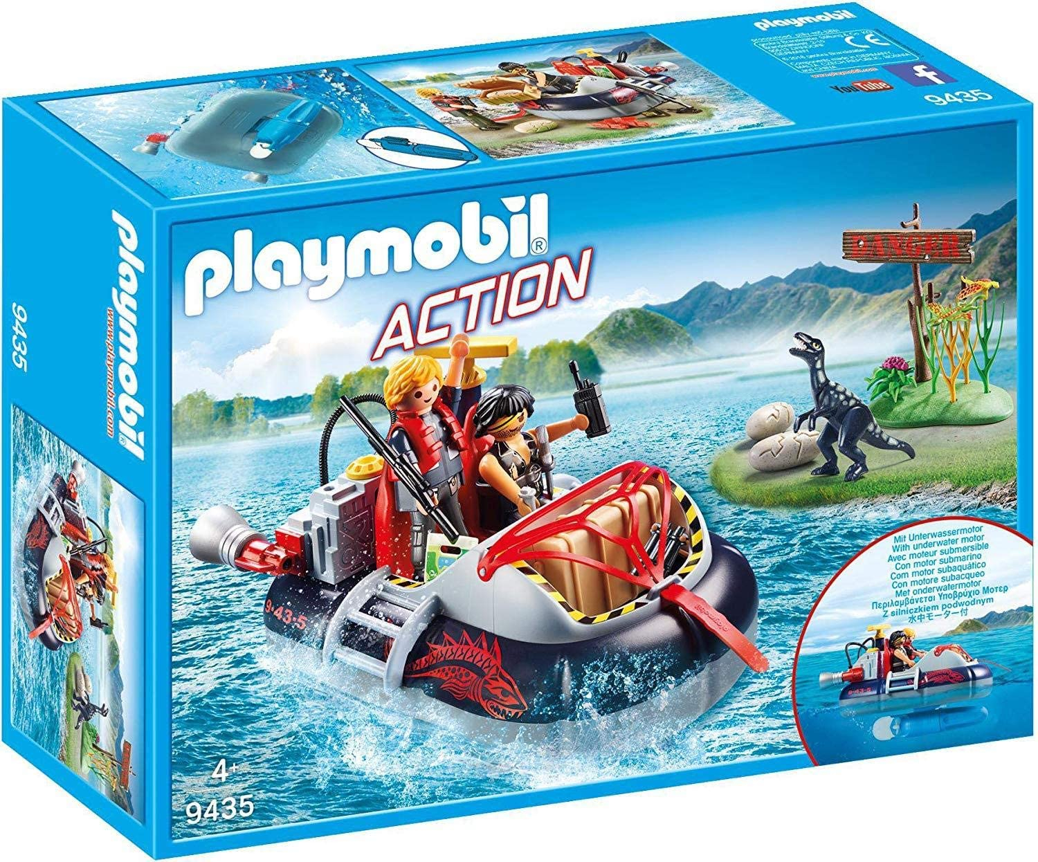 Aerodeslizador Dino De Juguete Playmobil Con Motor Submarino Durante Más De 4 Años - Venta Internacional.