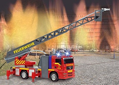 Foto 2 | Camión de Bomberos Dickie Toys 12 Luces y Sonido SOS con Bomba - Venta Internacional