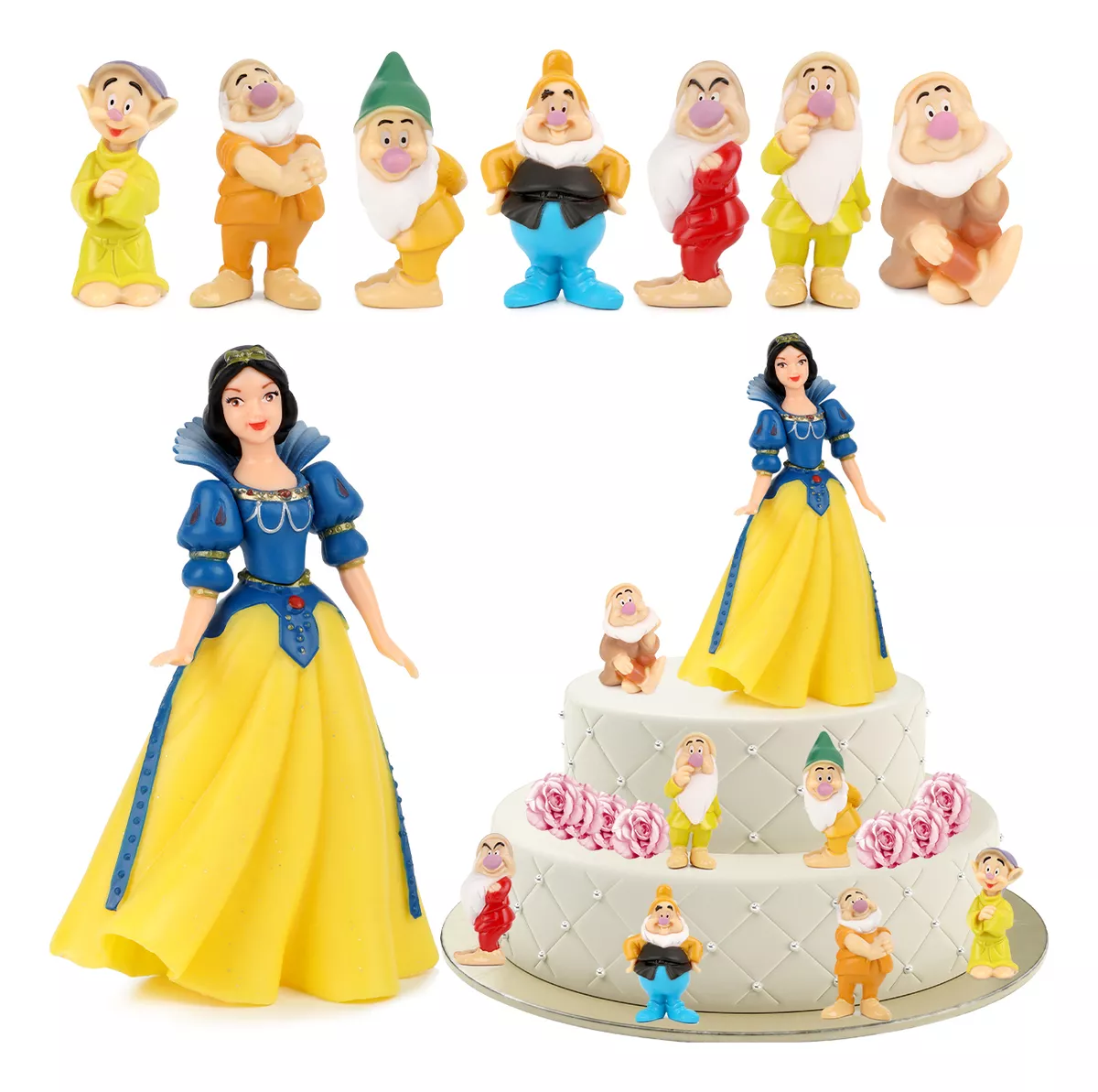 Foto 6 | 8pc Muñecas De Juguete Blancanieves Y Los Siete Enanitos Colores