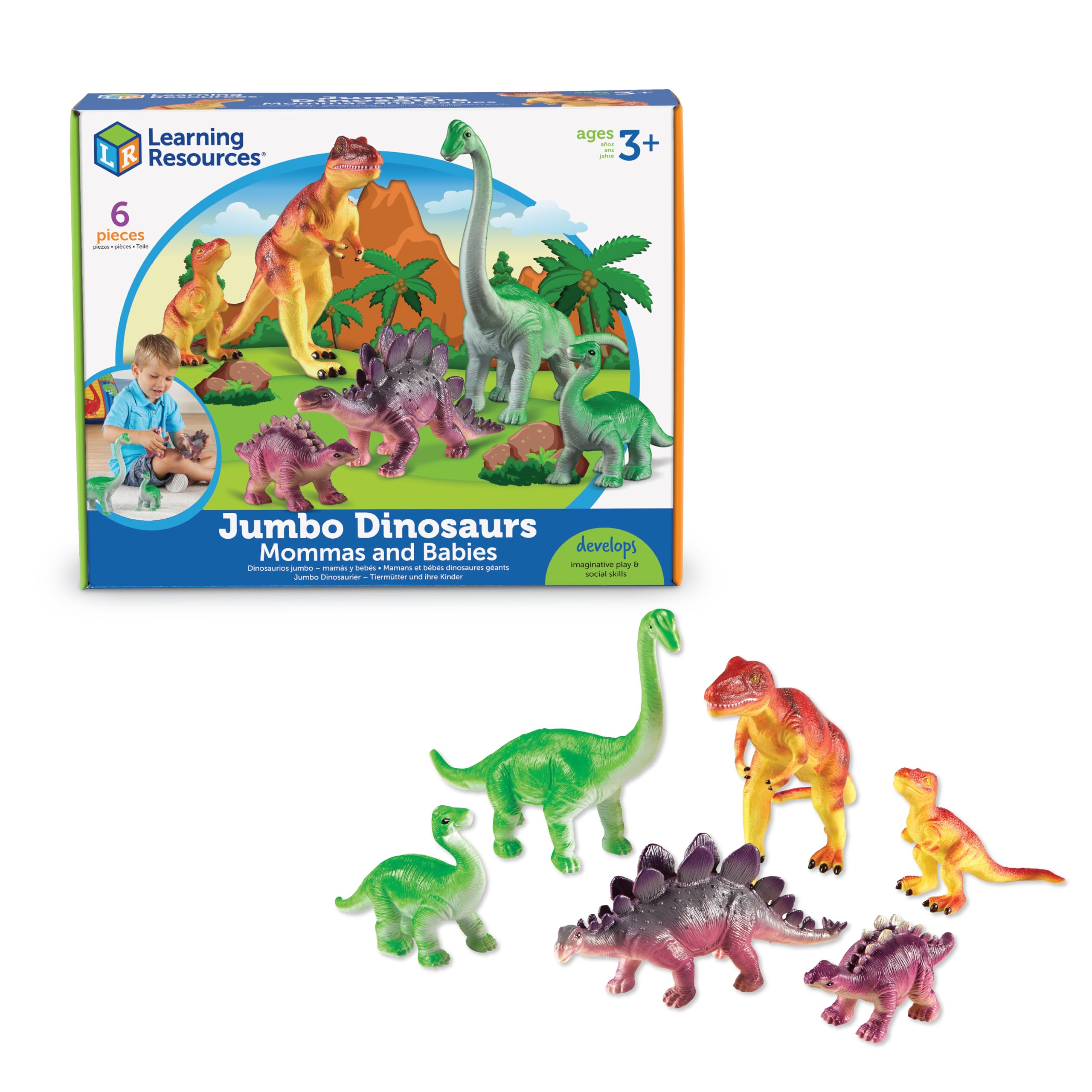 Foto 2 pulgar | Recursos De Aprendizaje Sobre Juguetes: Dinosaurios Gigantes, Mamás Y Bebés - Venta Internacional.