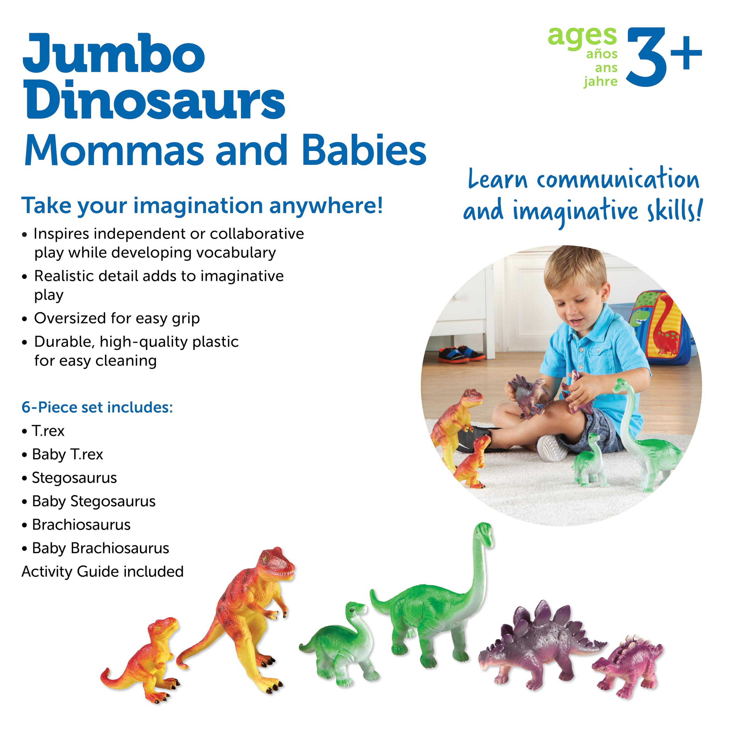 Foto 7 pulgar | Recursos De Aprendizaje Sobre Juguetes: Dinosaurios Gigantes, Mamás Y Bebés - Venta Internacional.
