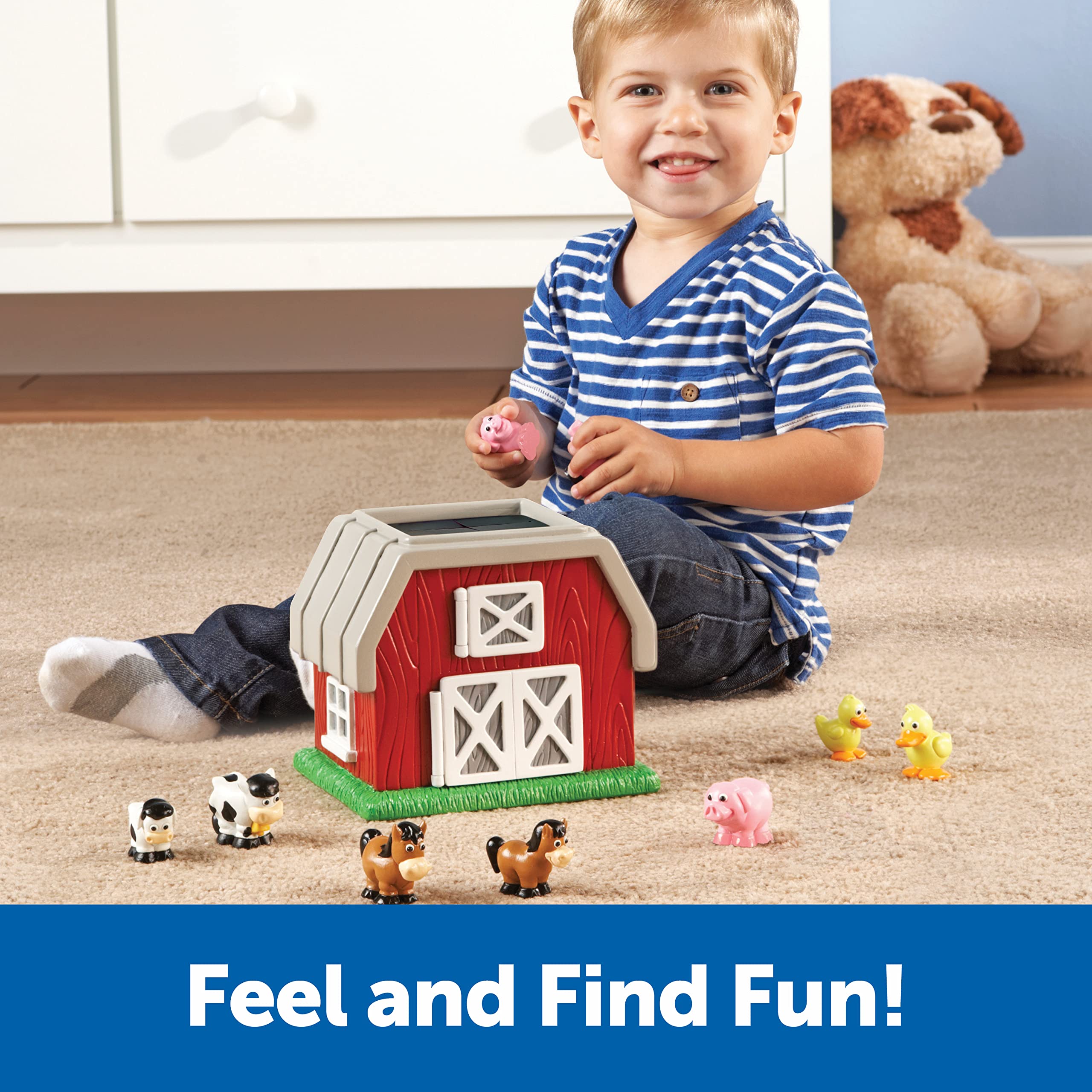 Foto 2 | Toy Learning Resources Hide-n-go Moo Farm Animal Barn, 9 Piezas - Venta Internacional.